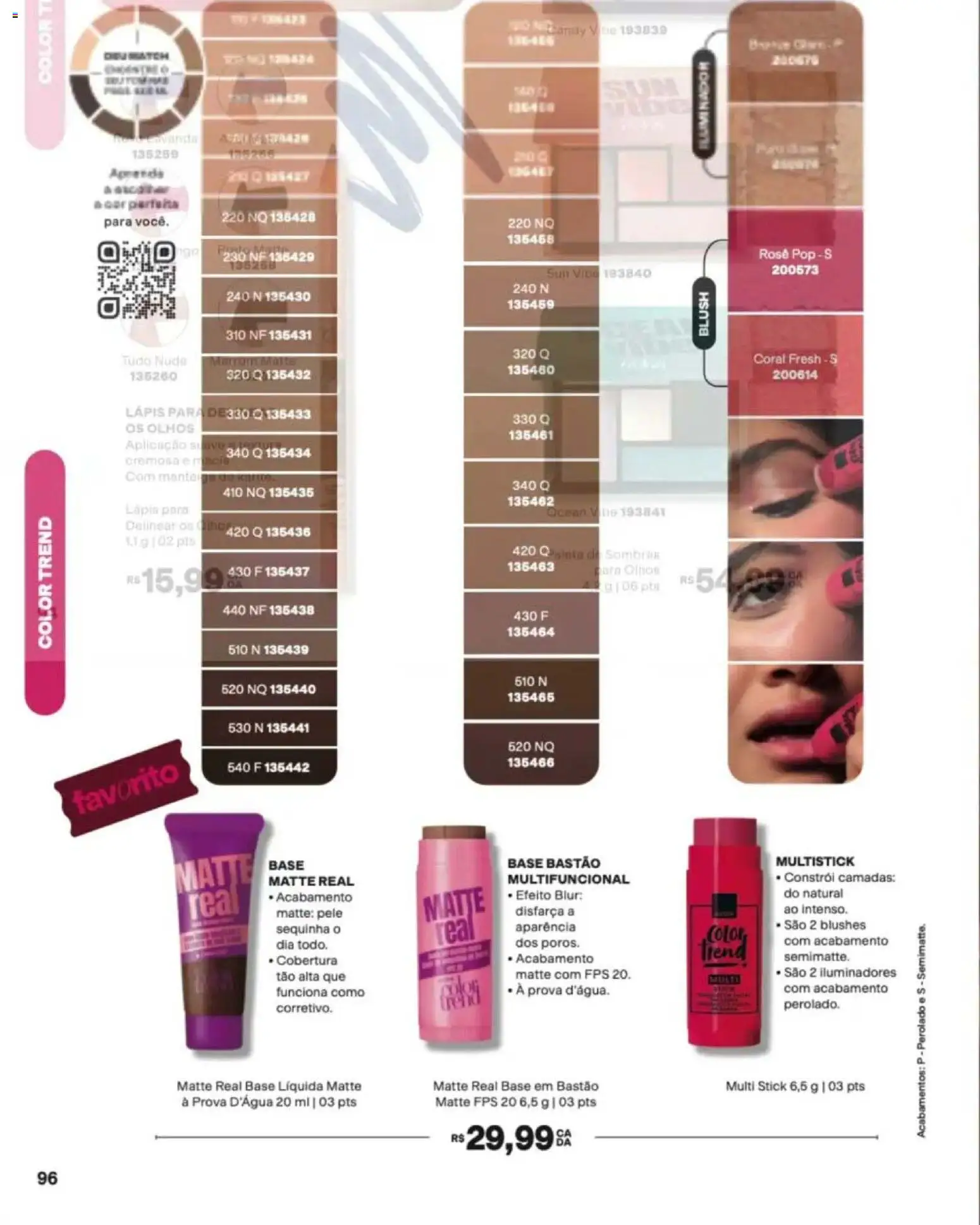 Avon Folheto - válido de 12/10/2026 | Página: 96 | Produtos: Blush, Lápis, Base, Iluminador