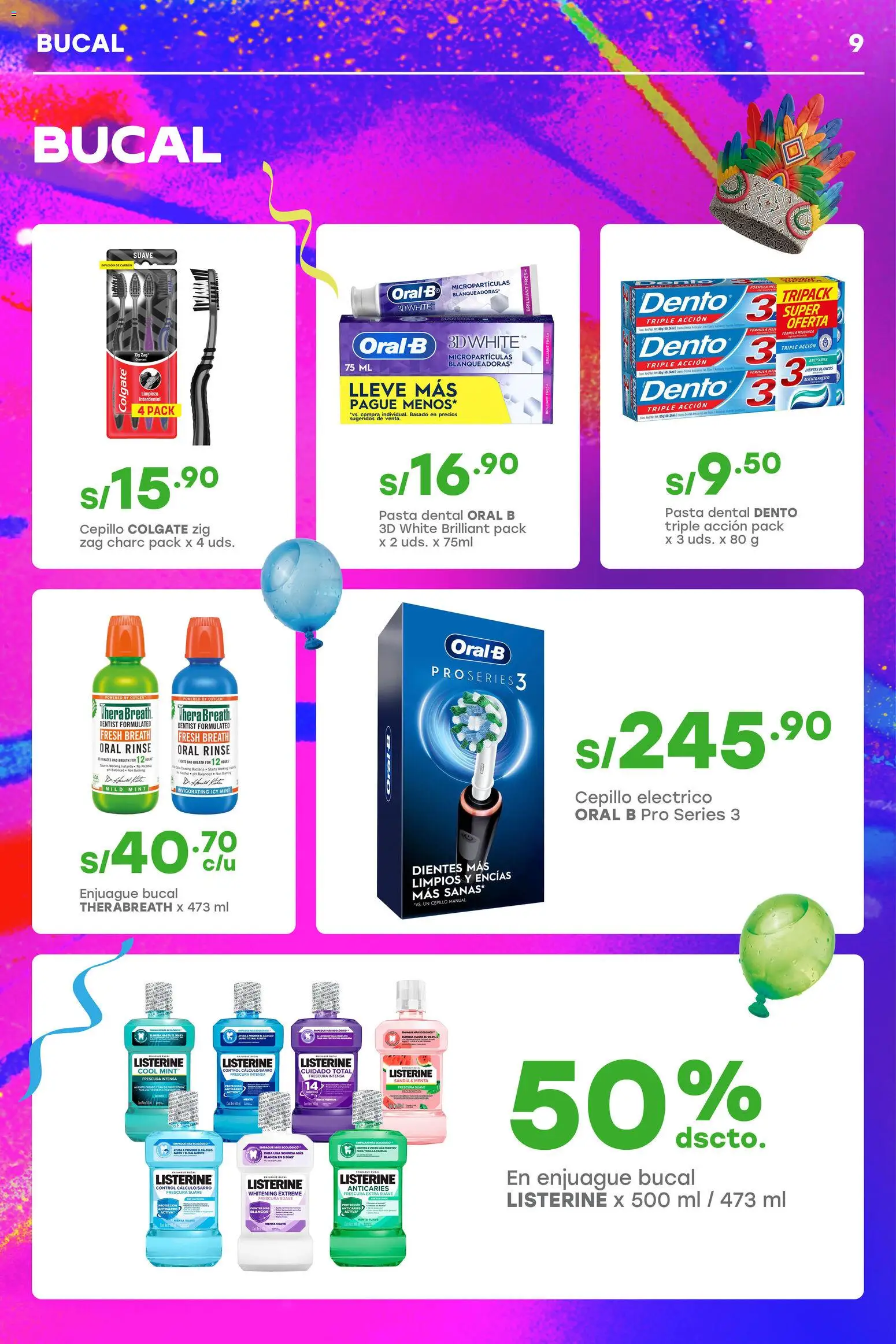Catálogo Tottus válido desde 18/02/2026 | Página: 9 | Productos: Alcohol, Enjuague bucal, Tapa, Listerine