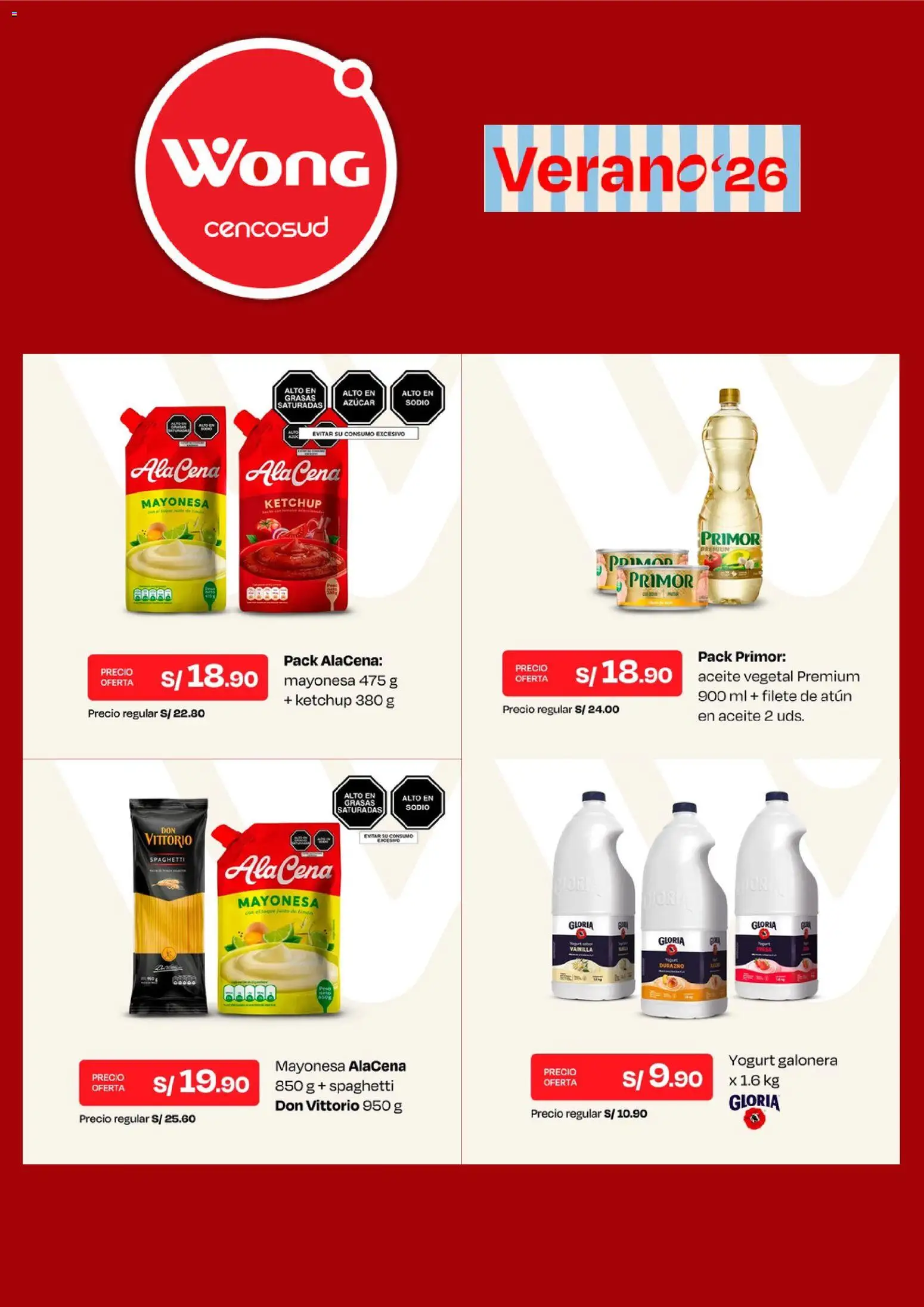 Catálogo Wong válido desde 07/09/2026 | Página: 2 | Productos: Atún, Filete de atún, Yogurt, Azúcar