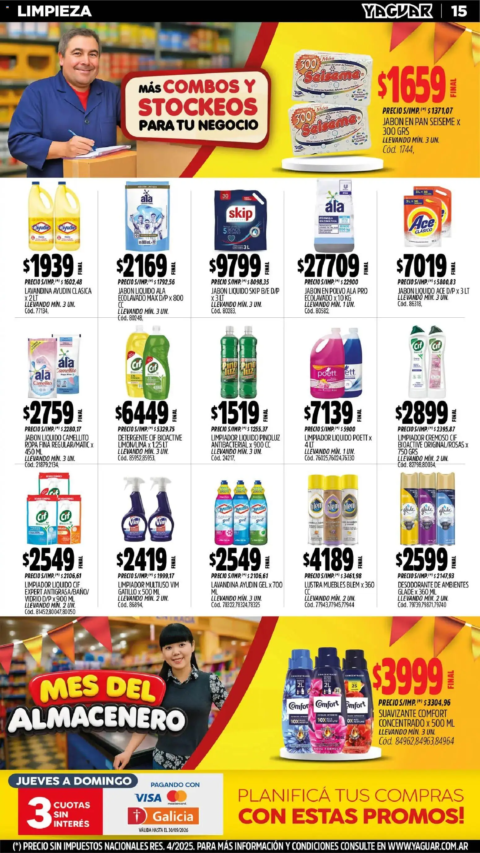 Yaguar - Oferta Semanal Chaco │ válido desde el 31/08/2026 | Página: 15 | Productos: Perfume, Jabón, Detergente, Suavizante