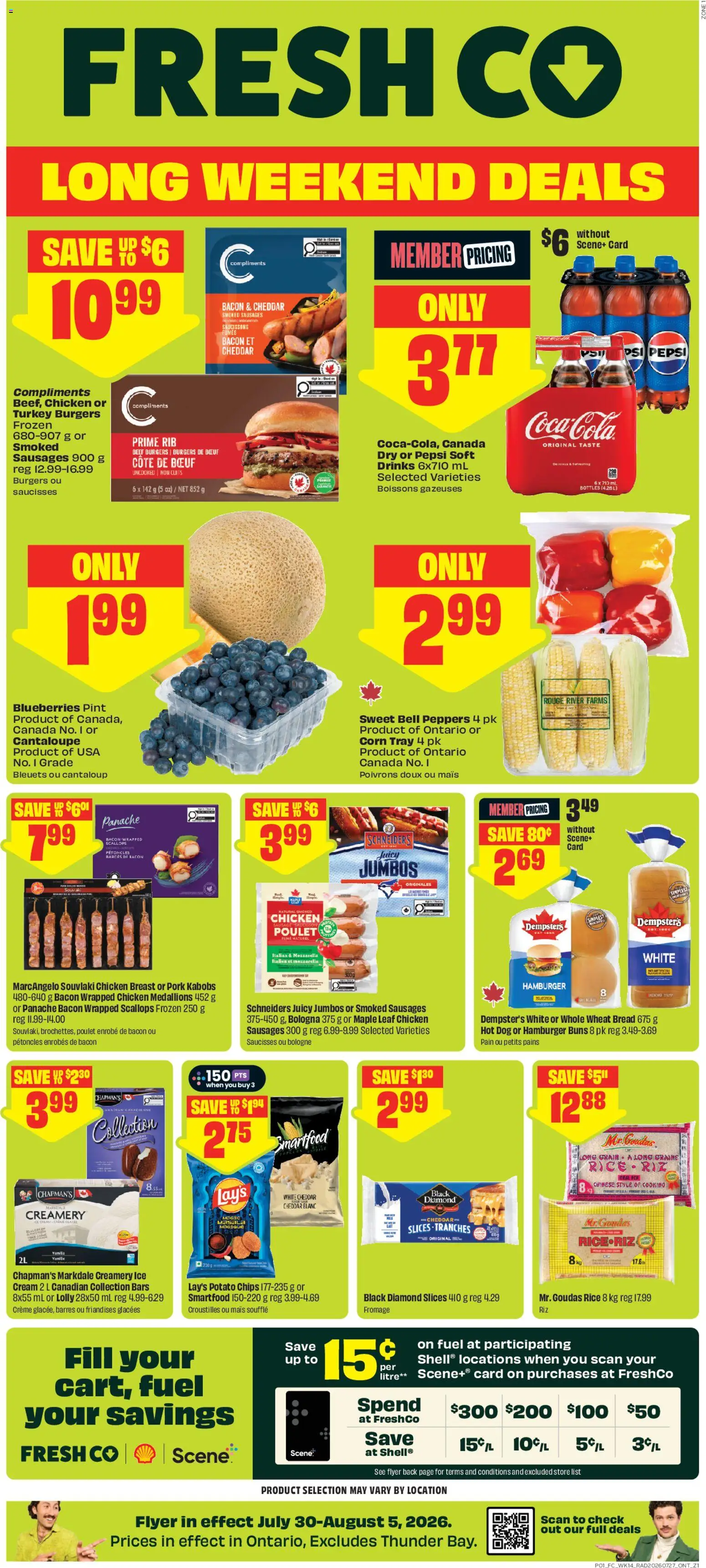 FreshCo flyer valid from Jul 30, 2026 | Page: 1