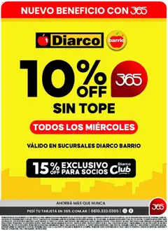 Vista previa Diarco - 15% Off Diarco Club – 365 válido desde el 26/08/2026