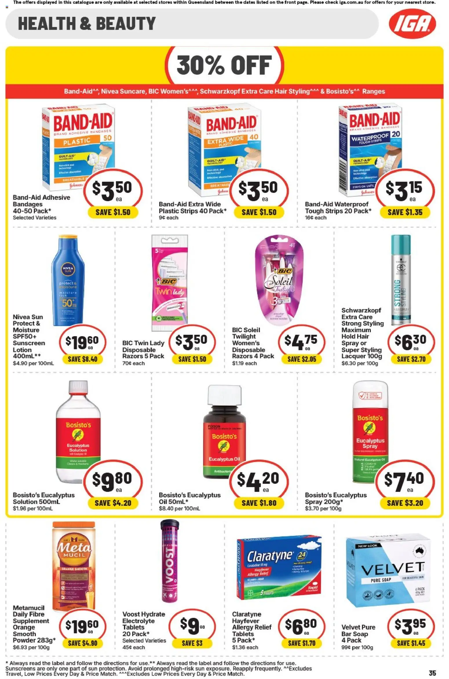 IGA catalogue - valid from 02/08/2026 | Page: 38 | Products: Soap, Strips, Razors, Tablets