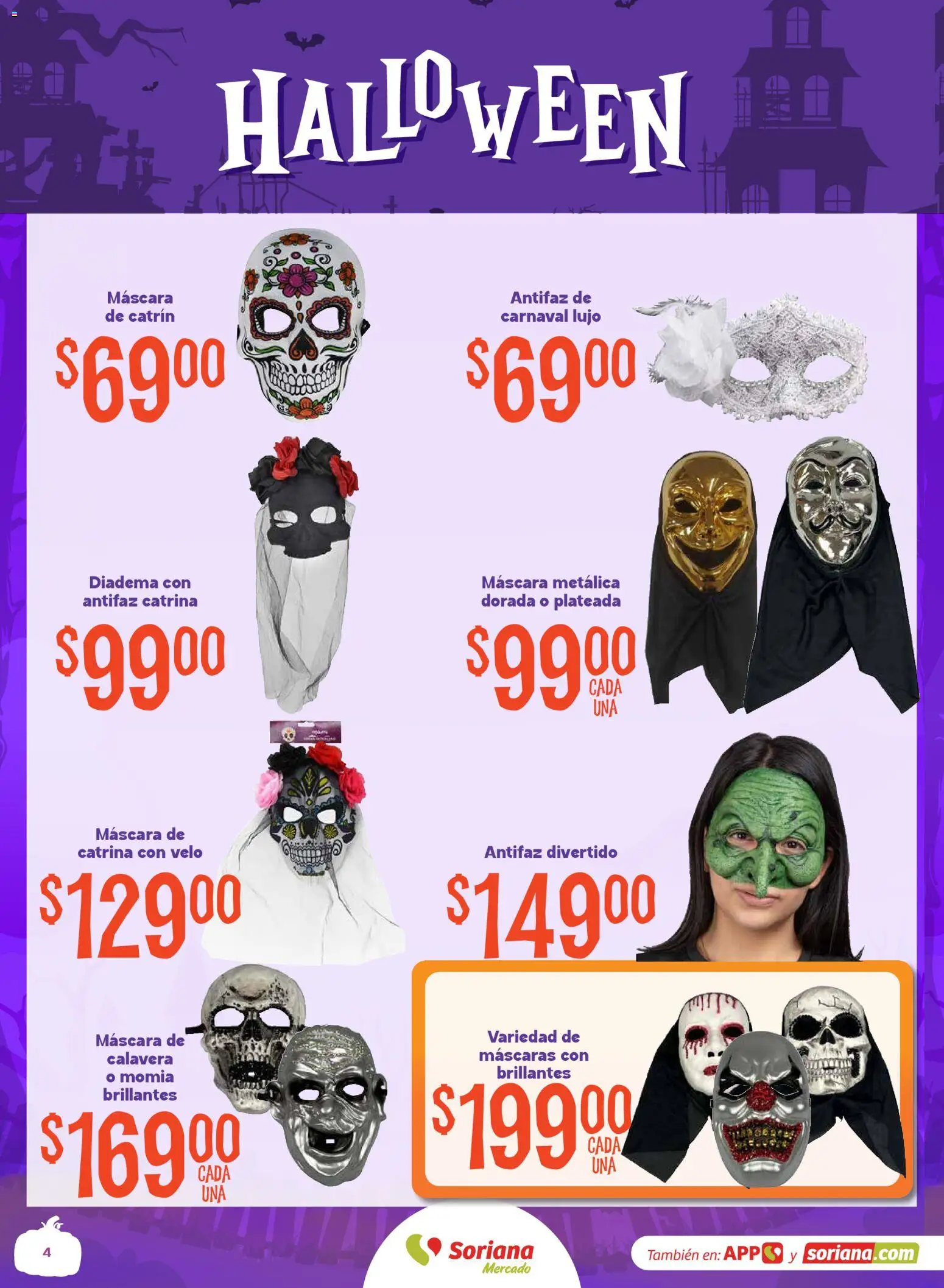 Nuevas ofertas de Soriana válidas en toda la República Mexicana desde el 08/09/2026. ¡Encuentra las mejores ofertas en Soriana Halloween y Día de muertos Mercado Nacional! | Página: 4