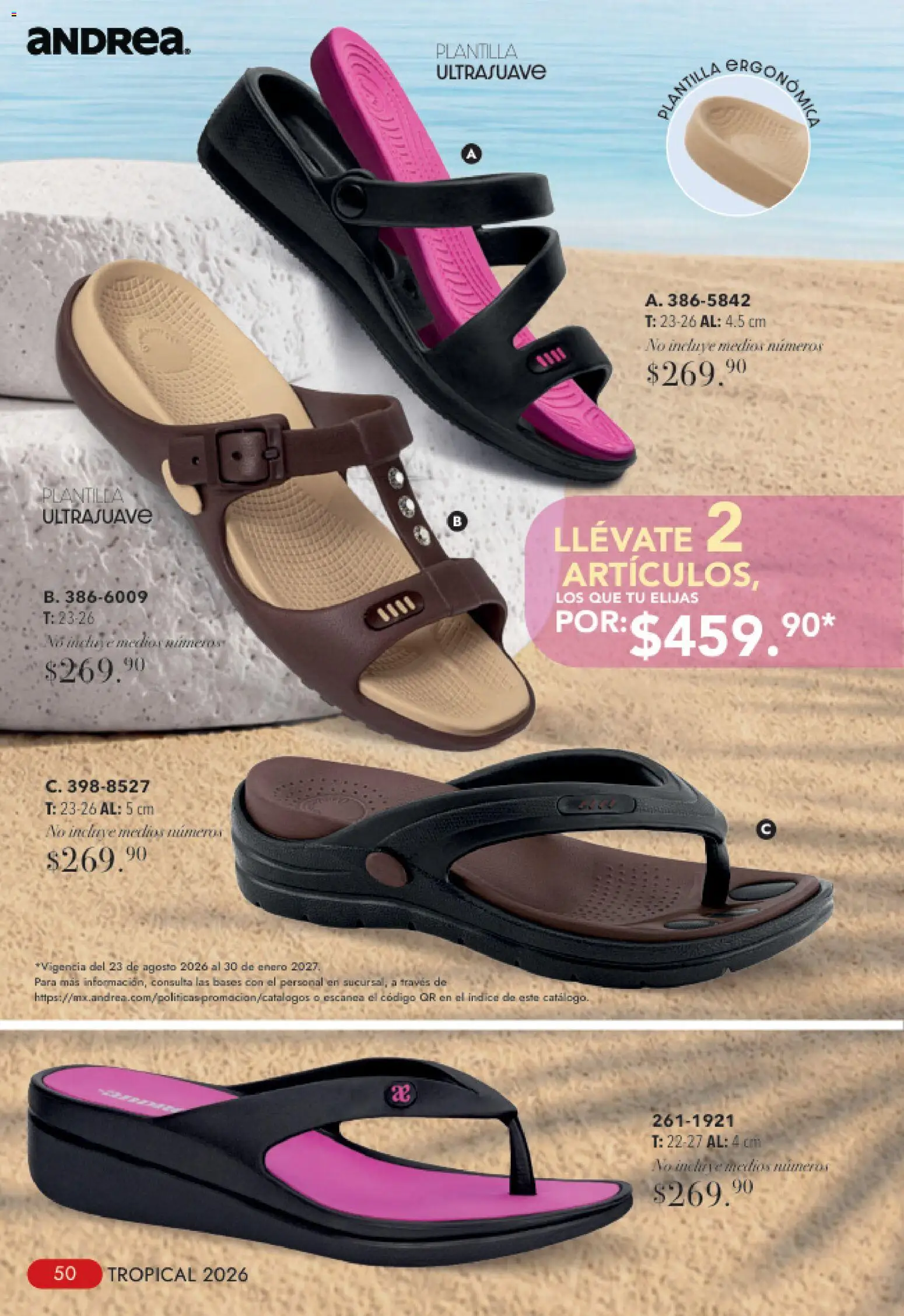Nuevas ofertas de Andrea válidas en toda la República Mexicana desde el 23/08/2026. ¡Encuentra las mejores ofertas en Andrea catálogo Tropical! | Página: 50