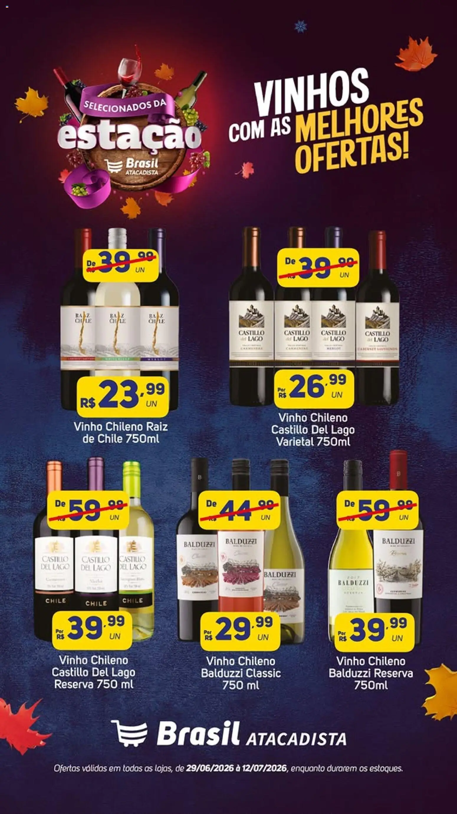 Brasil Atacadista Folheto - válido de 29/06/2026 | Página: 1 | Produtos: Vinho