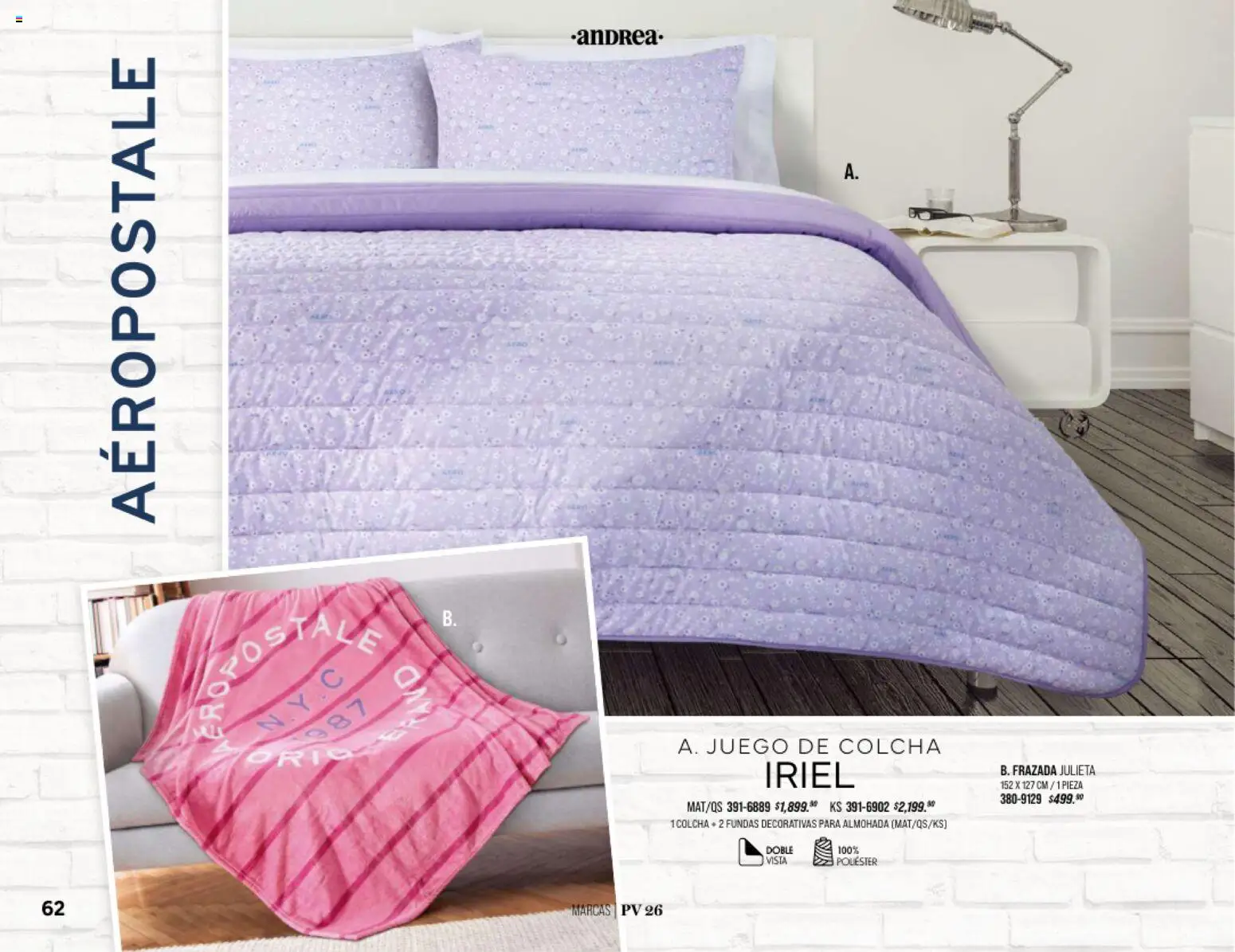 Nuevas ofertas de Andrea válidas en toda la República Mexicana desde el 25/01/2026. ¡Encuentra las mejores ofertas en Andrea catálogo Home! | Página: 62 | Productos: Juego, Almohada