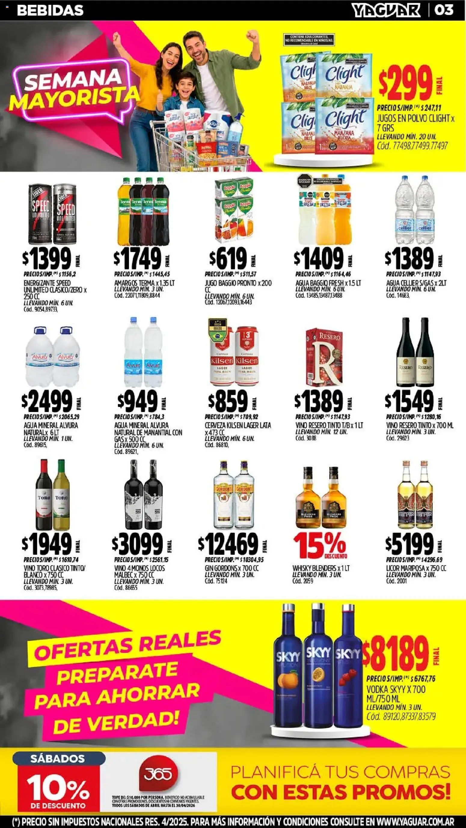 Yaguar - Oferta Semanal Trelew │ válido desde el 18.05.2026 | Página: 3 | Productos: Vodka, Whisky, Agua, Cerveza