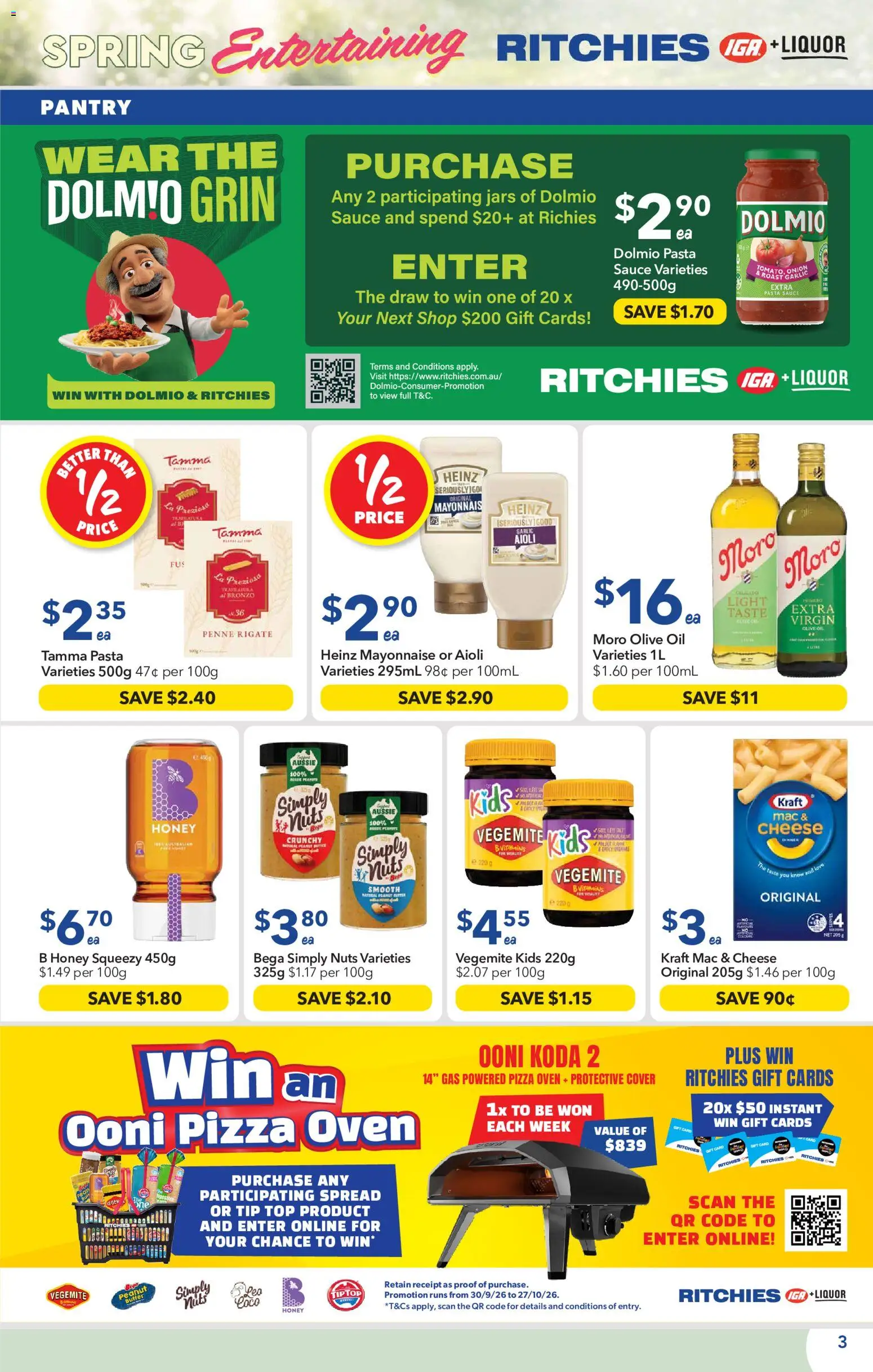 Ritchies catalogue - valid from 30/09/2026 | Page: 3 | Products: Olive oil, Sauce, Onion, Oven