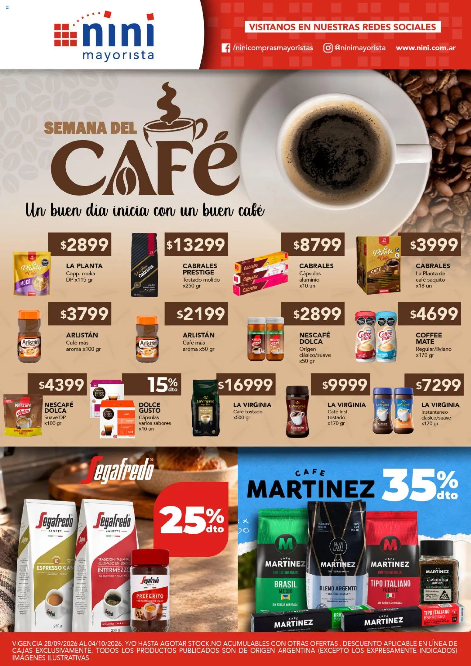 NINI Mayorista - Semana del Café │ válido desde el 28/09/2026 | Página: 2 | Productos: Mate, Azucar, Café, Planta