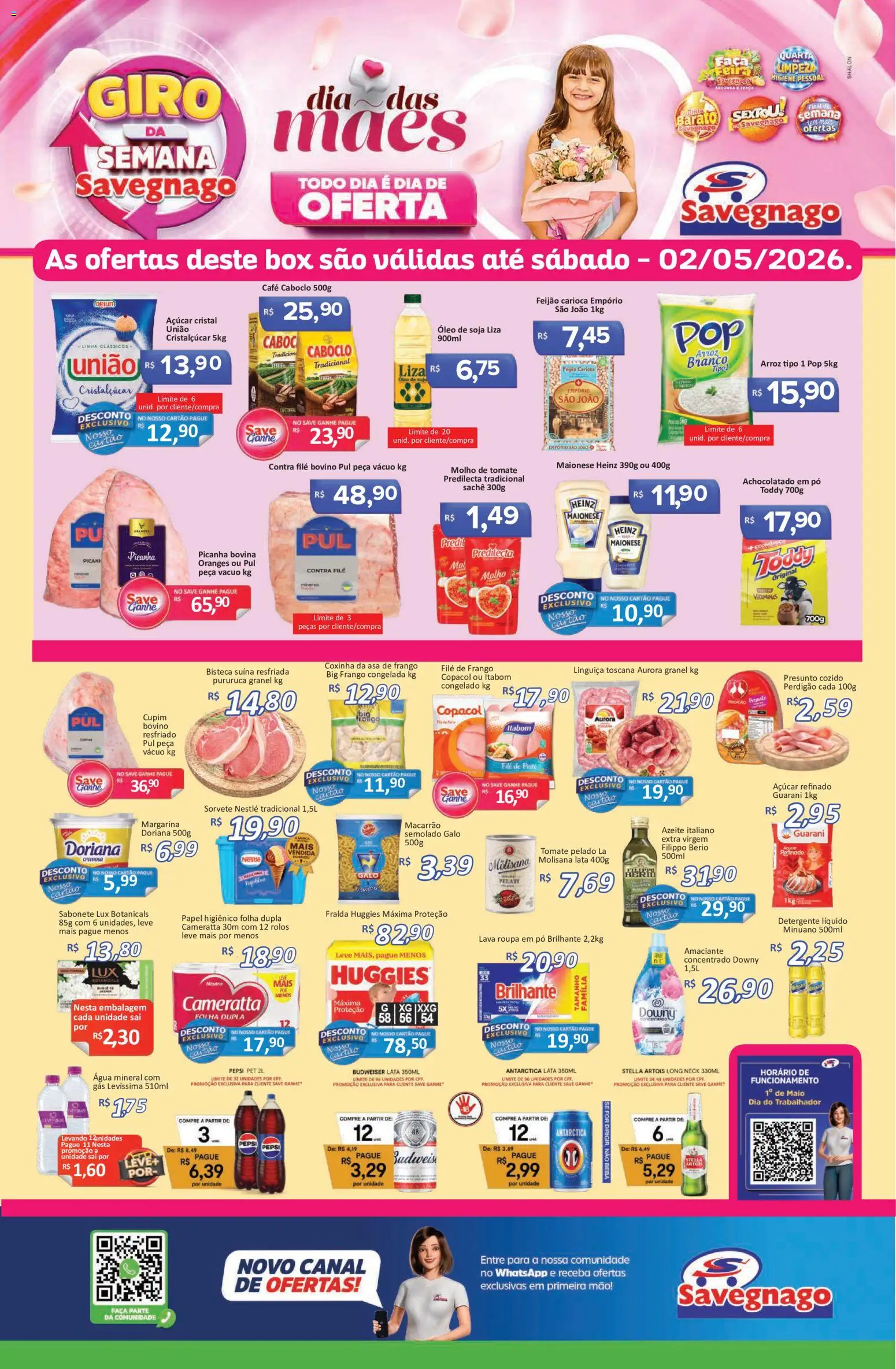 Savegnago Folheto - válido de 30.04.2026 | Página: 1 | Produtos: Feijão, Doriana, Sorvete, Maionese