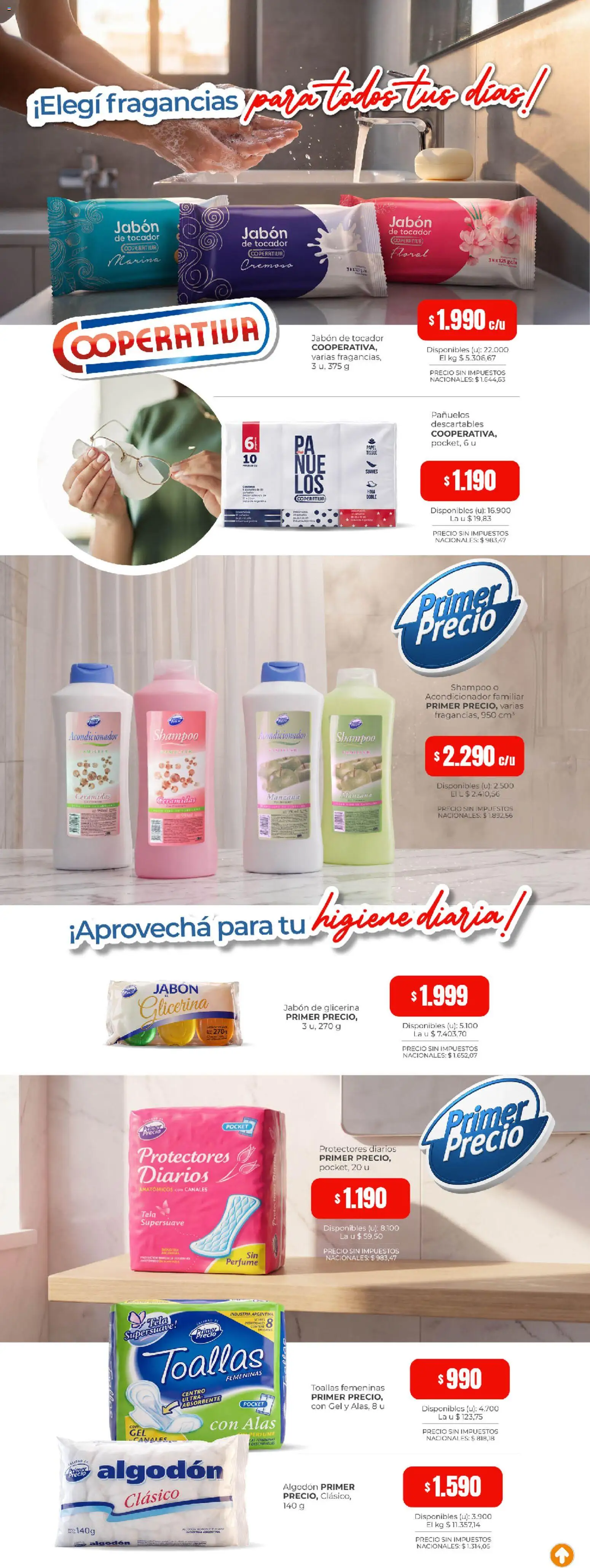Cooperativa Obrera - Elegí nuestras marcas │ válido desde el 13/08/2026 | Página: 6 | Productos: Algodón, Acondicionador, Jabón, Manzana