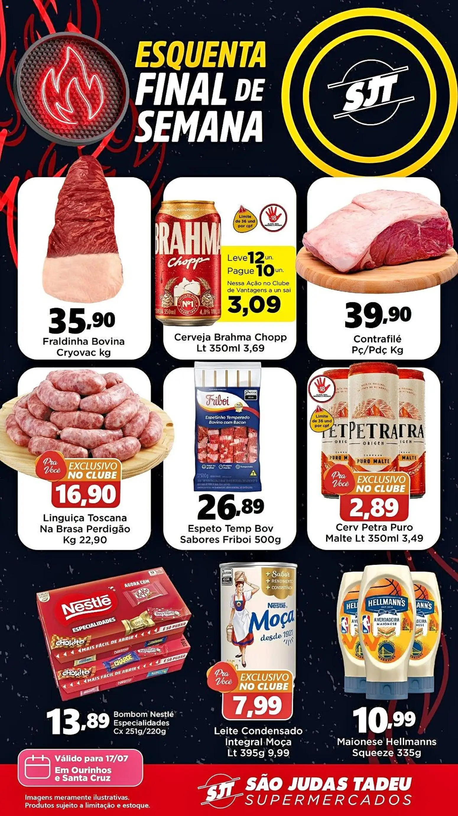 São Judas Tadeu Folheto - válido de 17/07/2026 | Página: 1 | Produtos: Fraldinha, Leite, Maionese, Bombom
