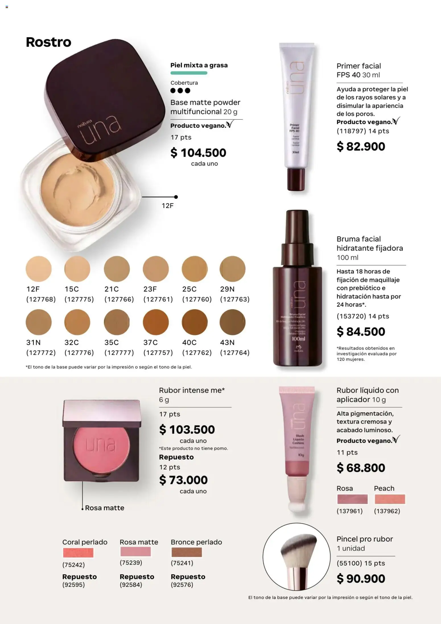 Natura revista - valida desde el 01.04.2026 | Página: 92 | Productos: Rubor, Maquillaje