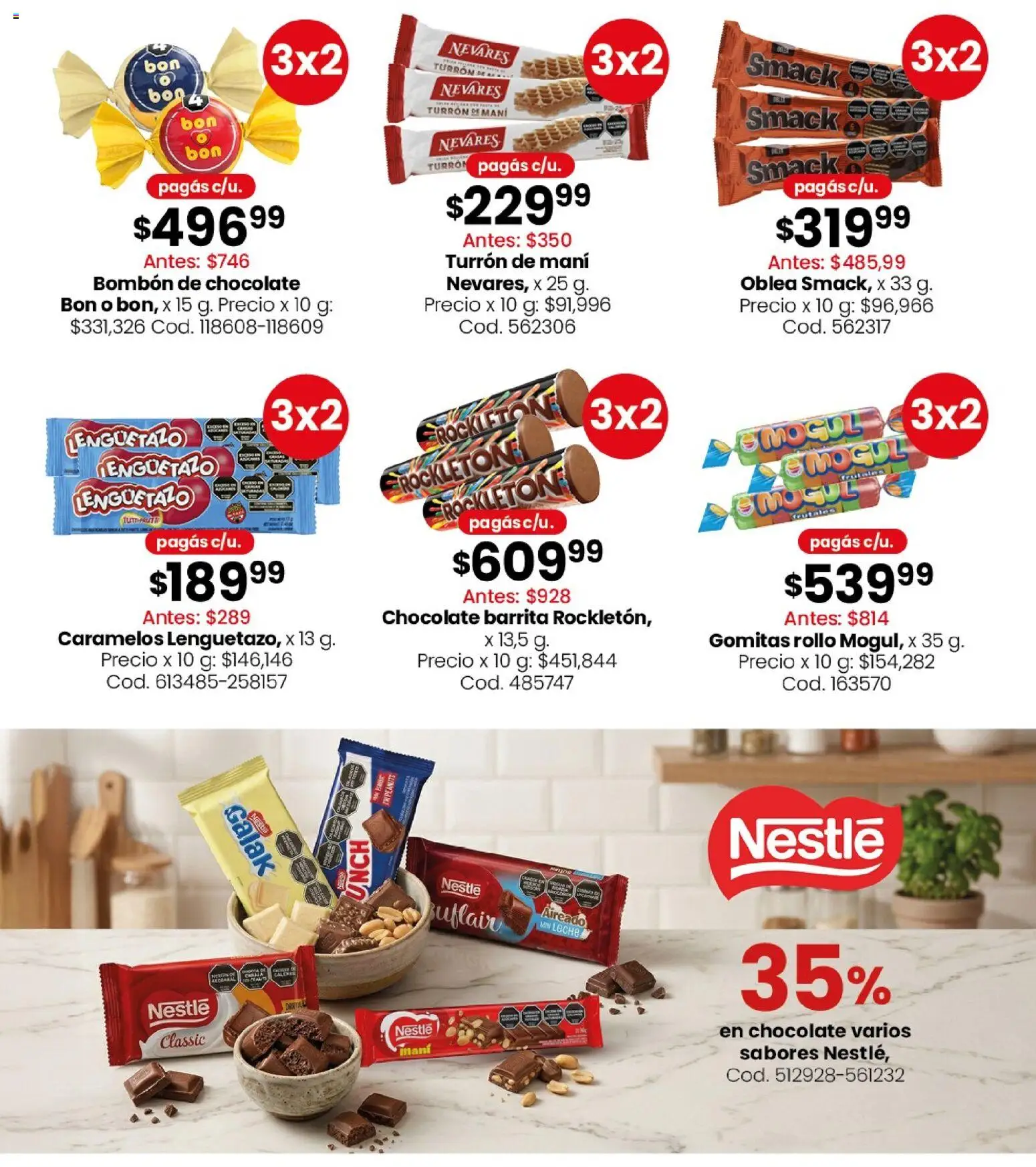 Coto - Almacén y bebidas │ válido desde el 11.05.2026 | Página: 6 | Productos: Gomitas, Mani, Leche, Turrón