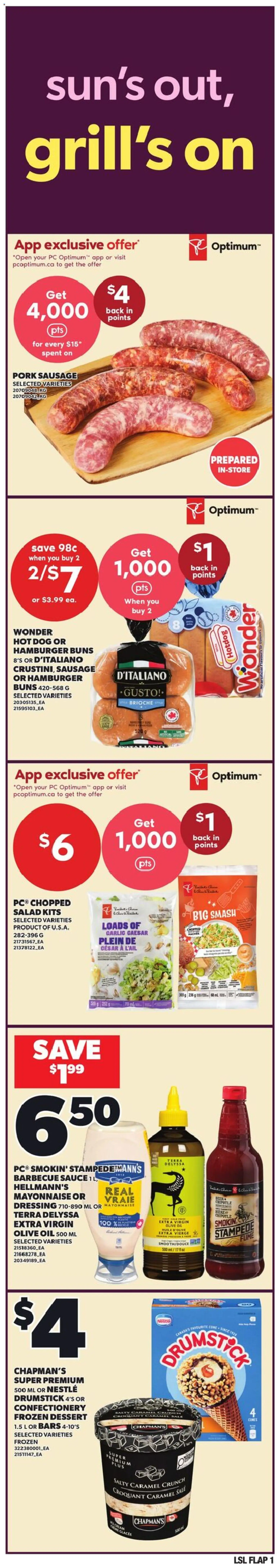 Loblaws flyer valid from 28.05.2026 | Page: 1 | Products: Salad, Oil, Beer, Pork