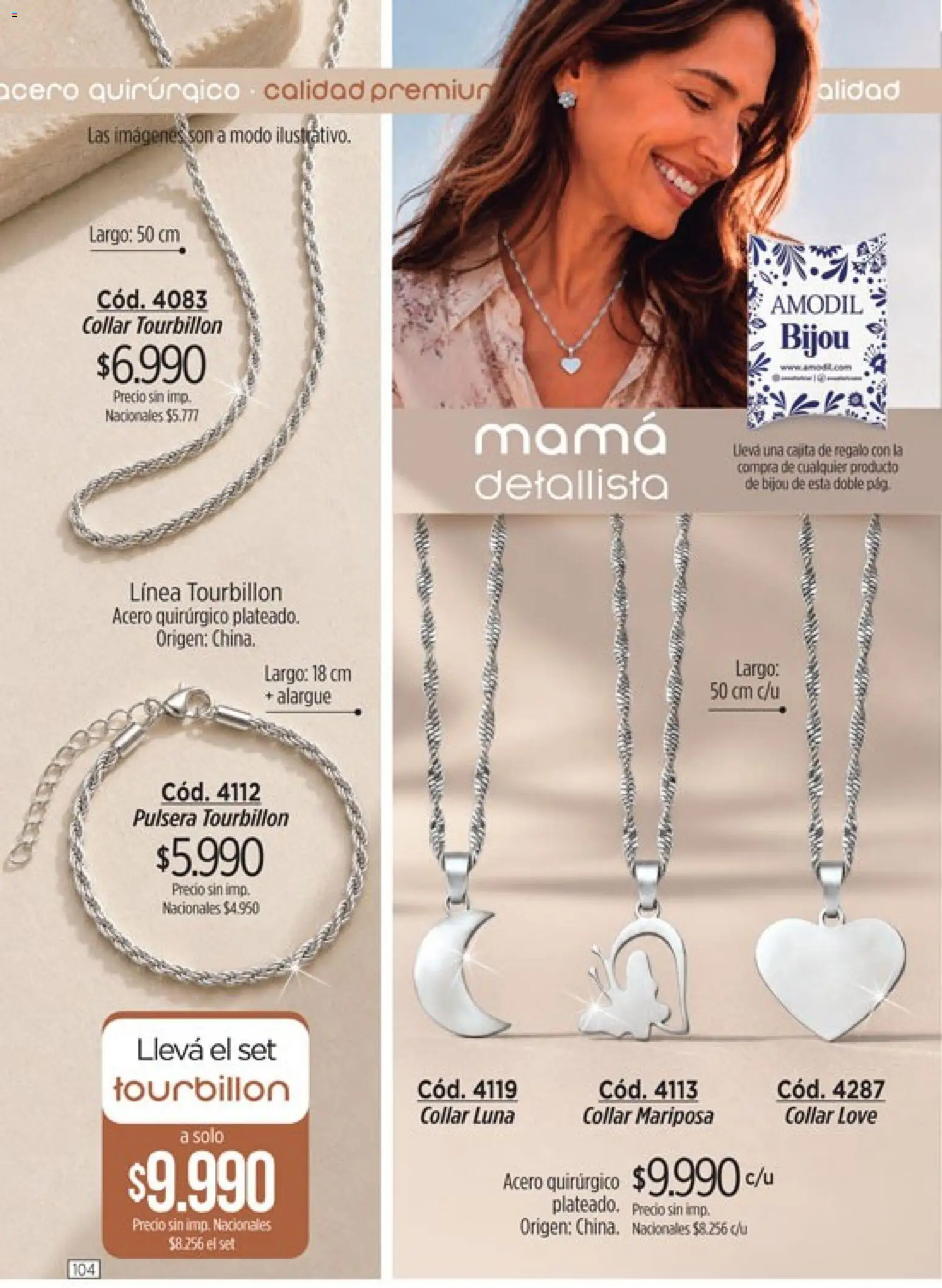 Catálogo Amodil Campaña 14 │ válido desde el 07/08/2026 | Página: 104 | Productos: Pulsera, Collar, Alargue