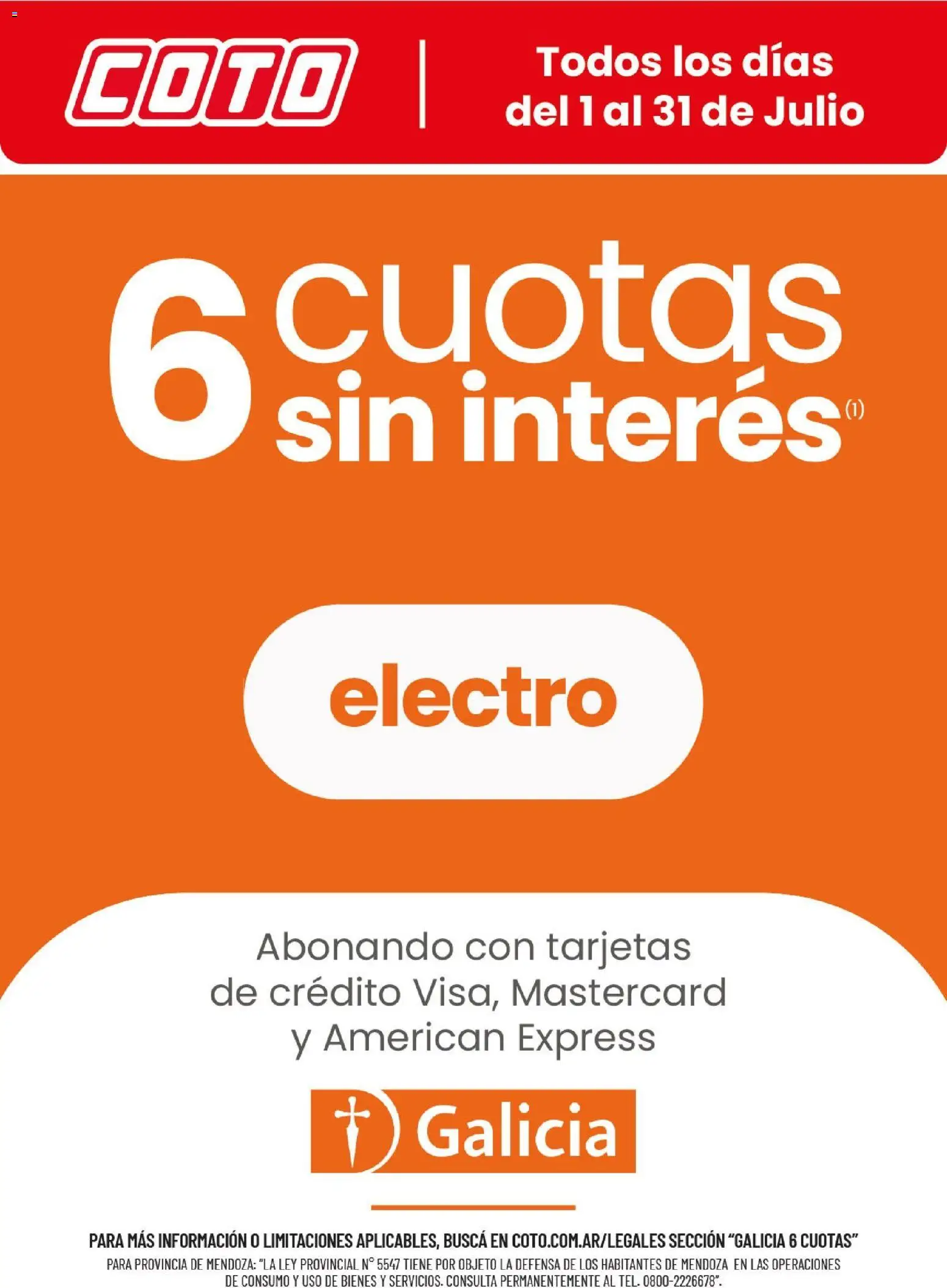 Coto - Galicia Cuotas Julio │ válido desde el 01/07/2026 | Página: 1