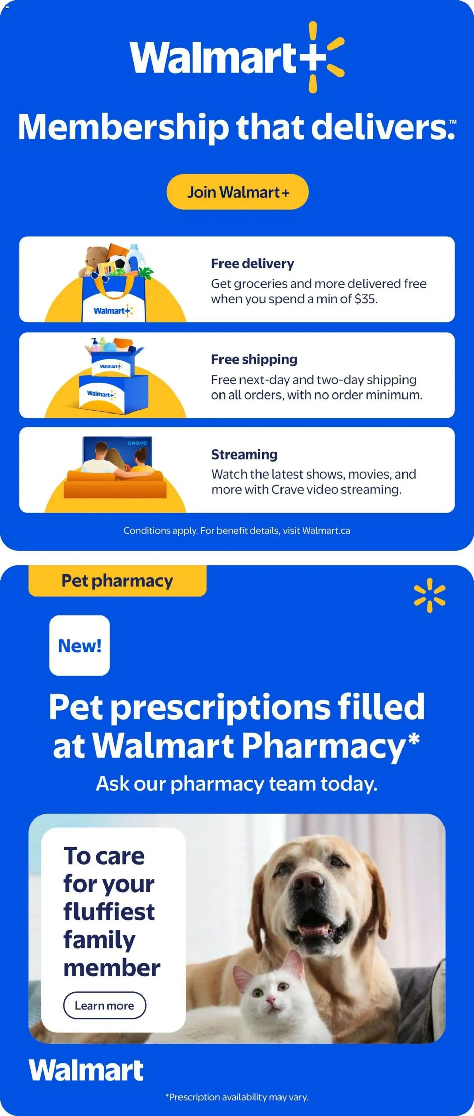 Walmart flyer valid from Aug 27, 2026 | Page: 13 | Products: Watch, Video