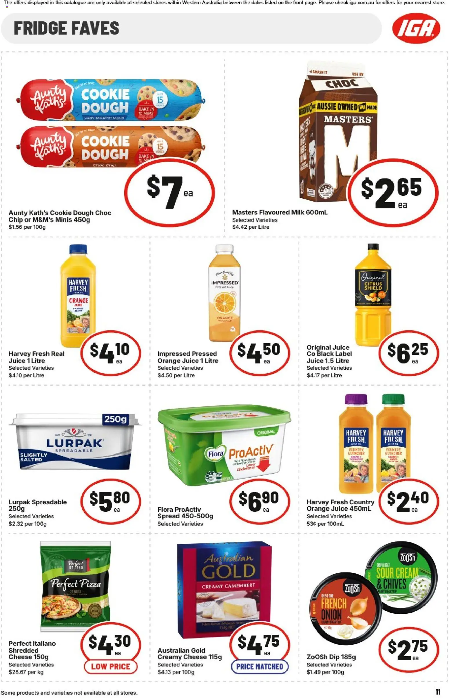 IGA catalogue - valid from 01/07/2026 | Page: 11 | Products: Cheese, Juice, Cream, Fridge