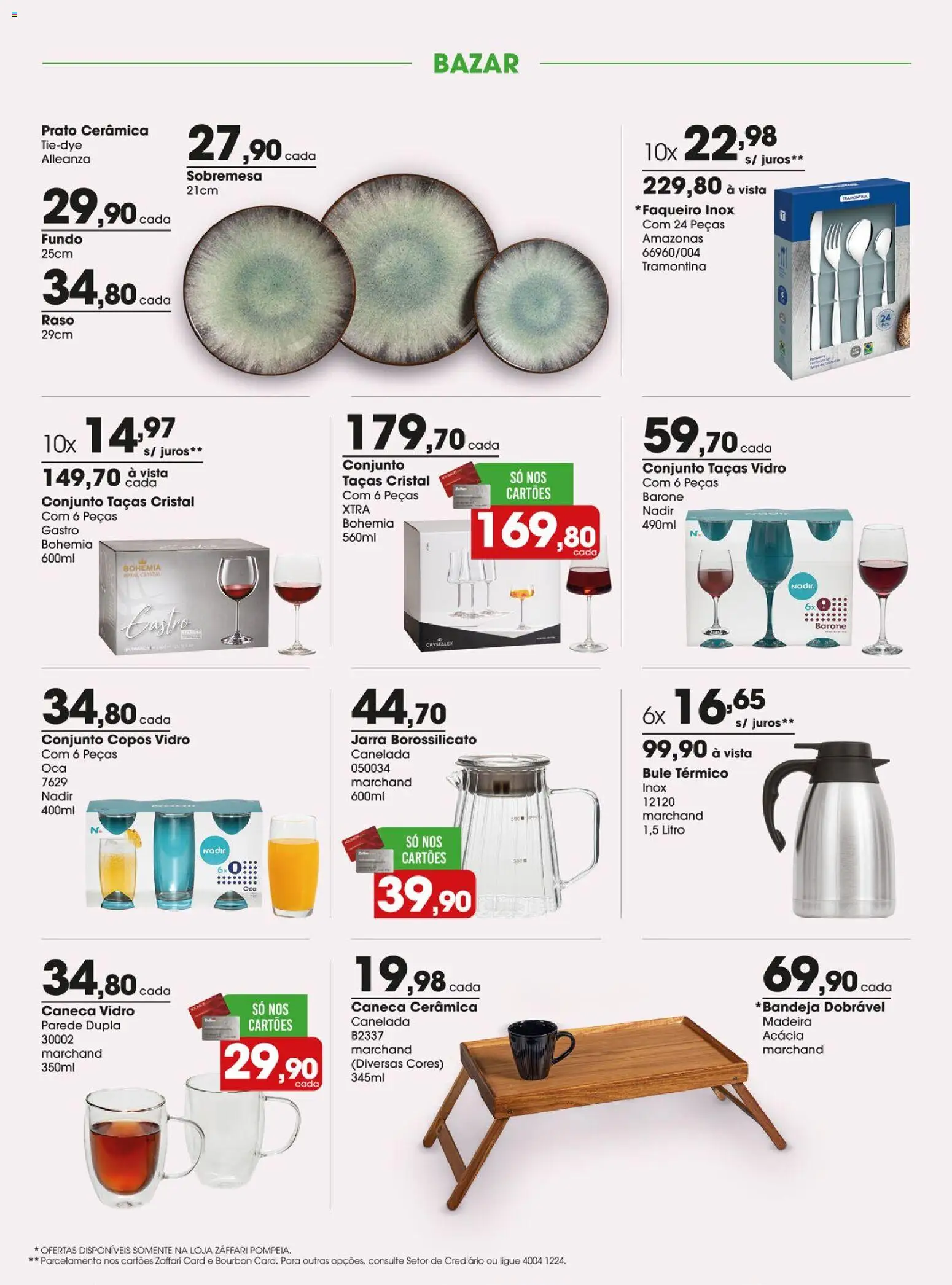 Zaffari Folheto - válido de 31/07/2026 | Página: 3 | Produtos: Taças, Bourbon, Jarra, Copos