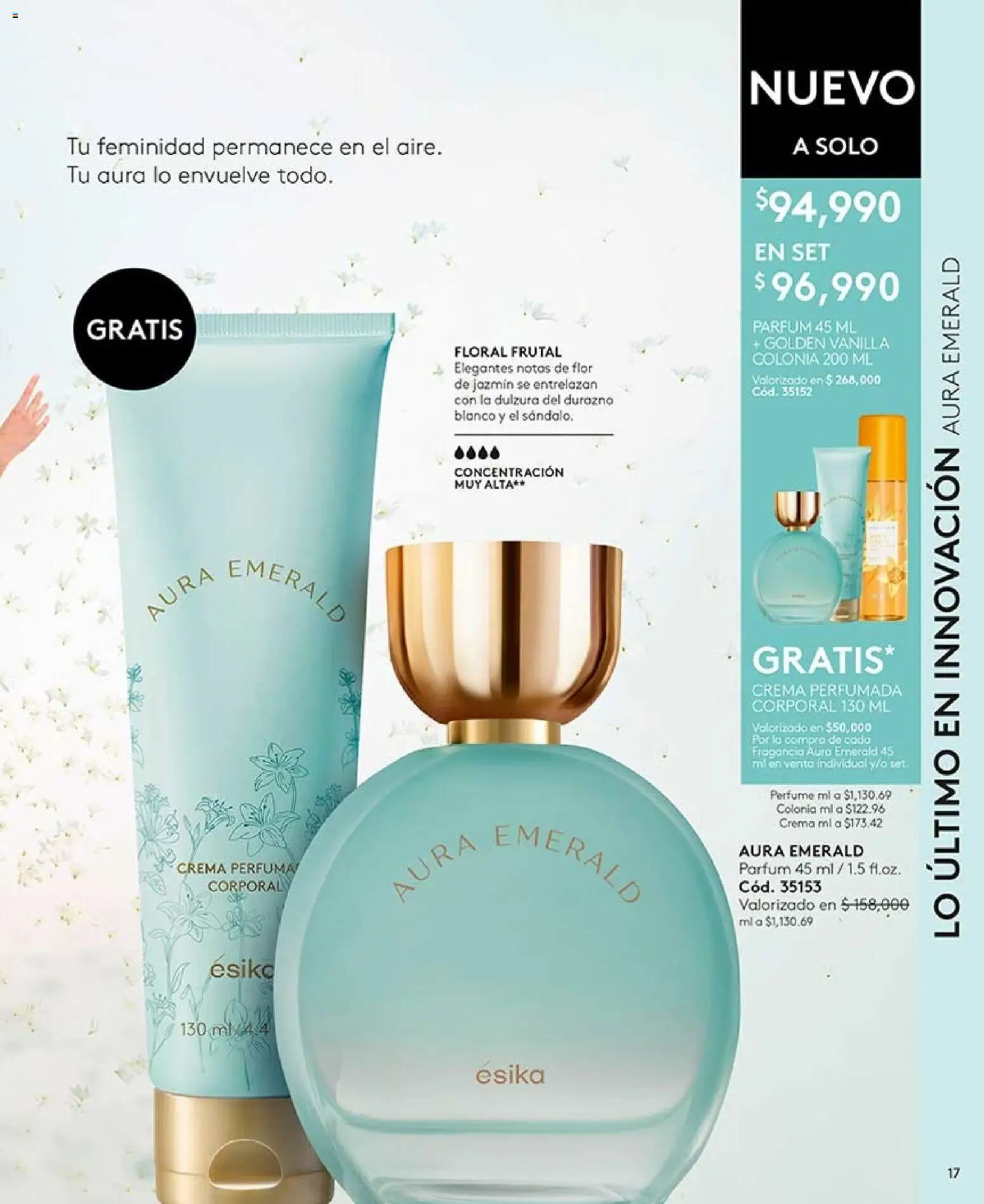 Ésika revista - valida desde el 28/08/2026 | Página: 17 | Productos: Dulzura, Individual, Perfume, Durazno