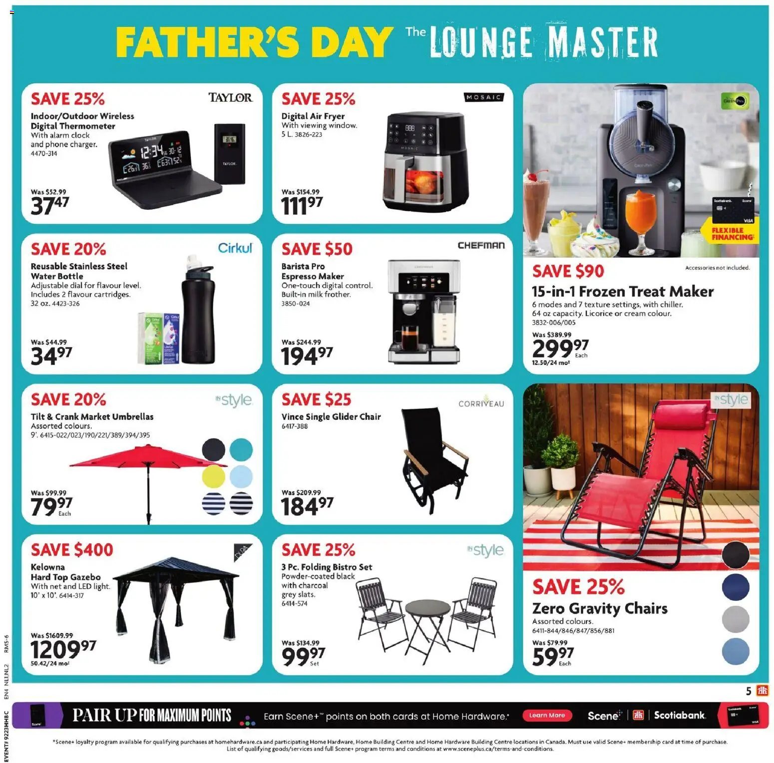 Home Hardware flyer valid from 04.06.2026 | Page: 6 | Products: Cream, Fryer, Chair, Milk