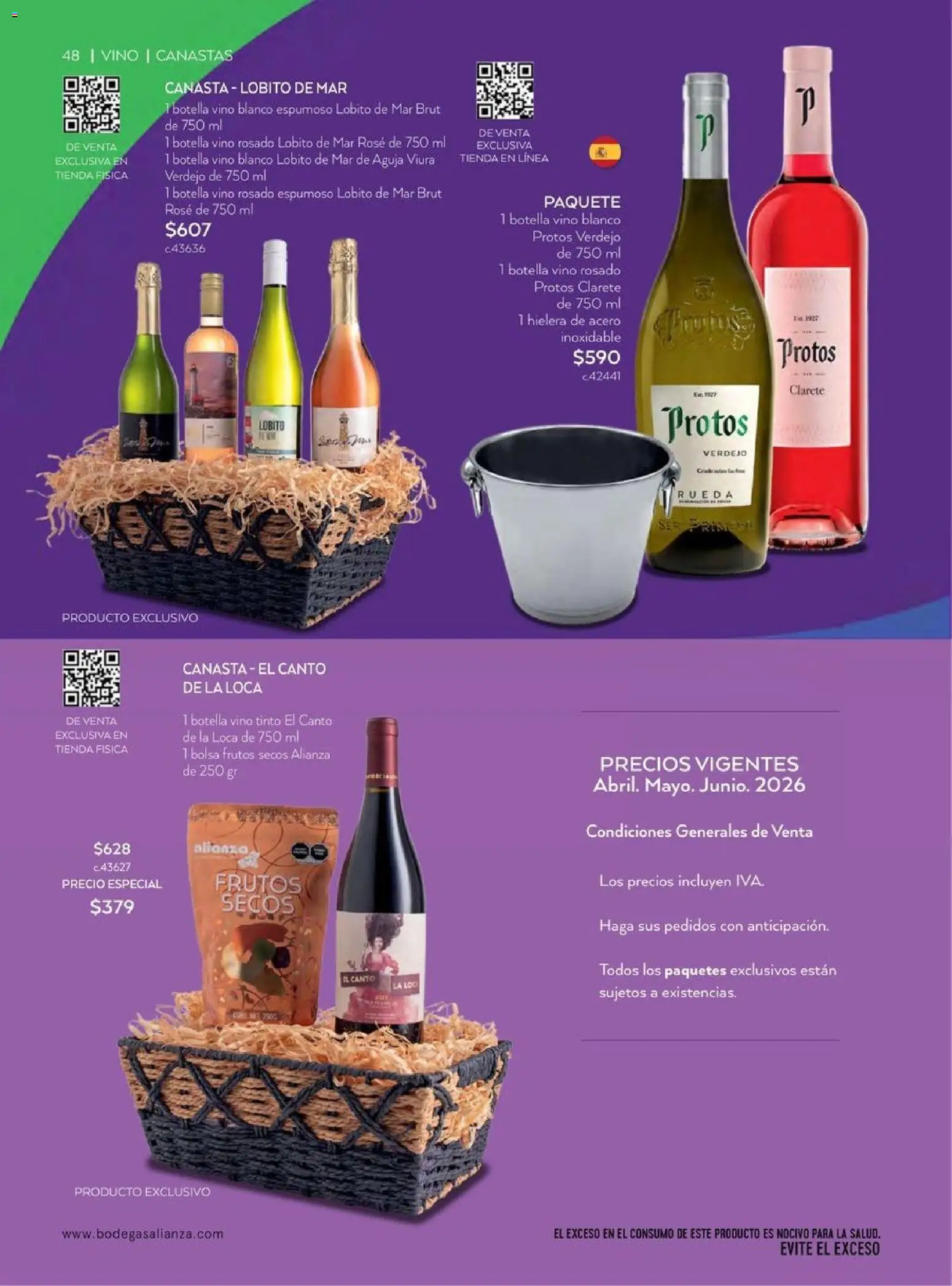 Nuevas ofertas de Bodegas Alianza válidas en toda la República Mexicana desde el 01.04.2026. ¡Encuentra las mejores ofertas en Bodegas Alianza catálogo! | Página: 50 | Productos: Bolsa, Botella, Vino, Canasta
