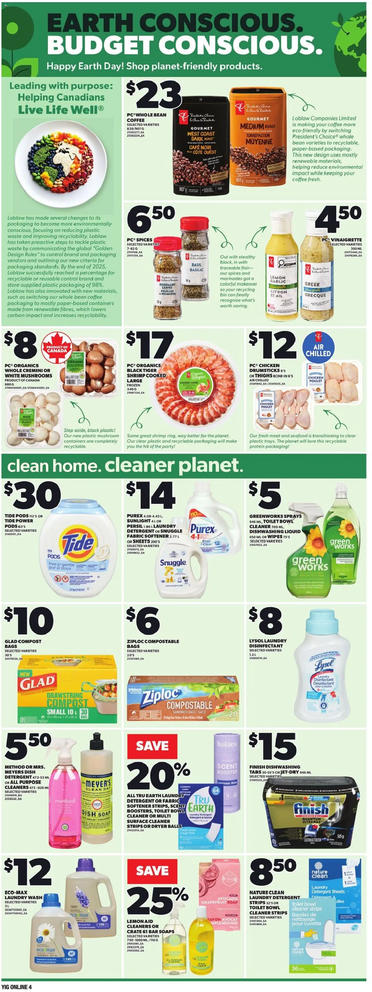 Independent Grocer flyer valid from 16.04.2026 | Page: 13 | Products: Dryer, Detergent, Coffee, Chicken