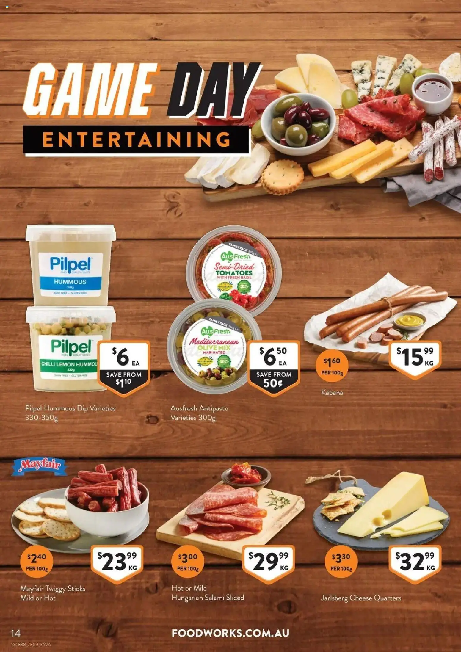 Foodworks catalogue Mirboo North - 23/09/2026 > weekly / monthly specials | Page: 14 | Products: Cheese, Salami, Tomatoes, Lemon