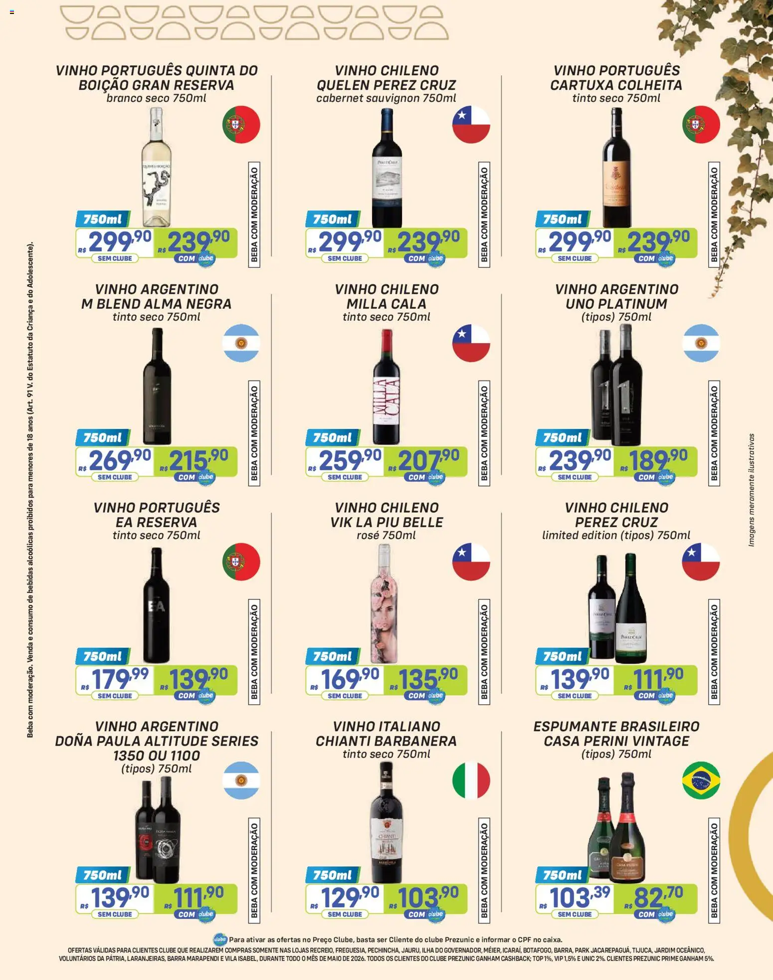 Prezunic Folheto - válido de 05.05.2026 | Página: 3 | Produtos: Espumante, Maiô, Vinho