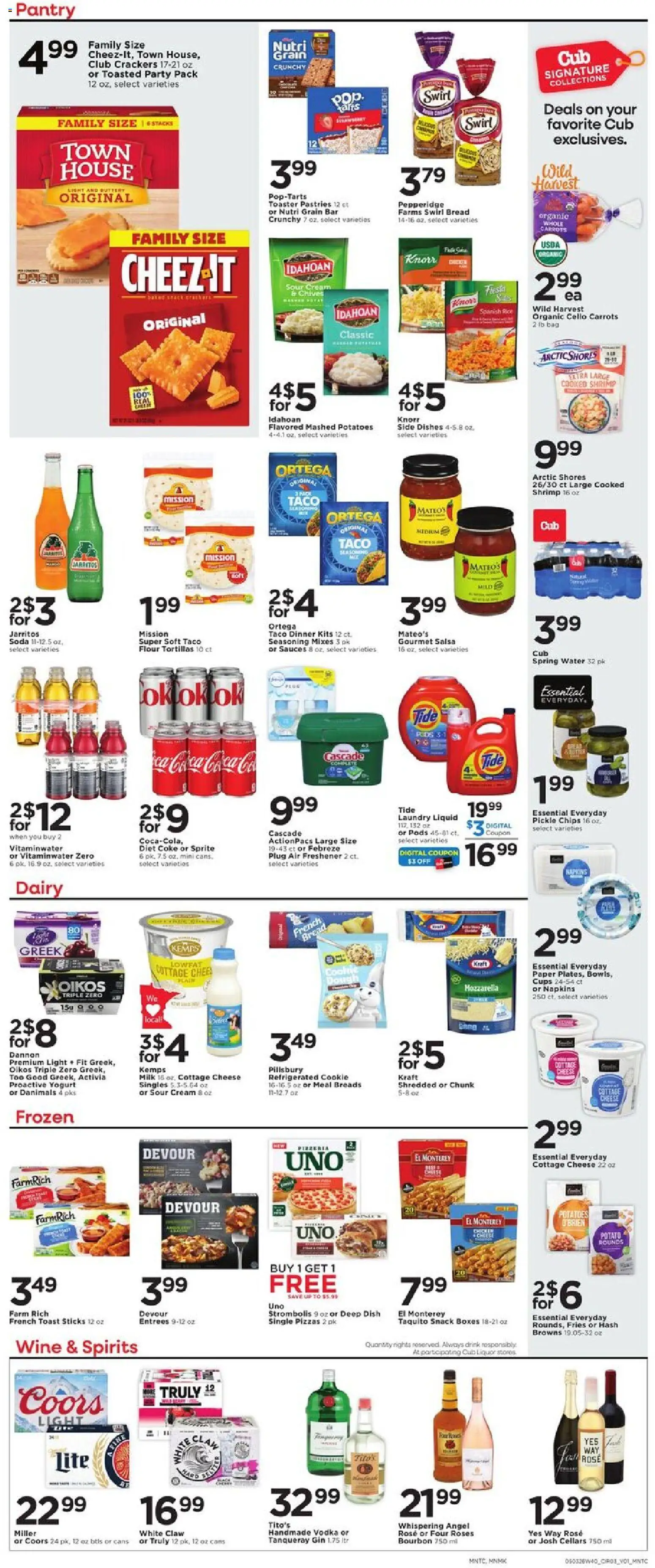 Cub Foods Weekly Savings - MN - valid from 03.05.2026 | Page: 5 | Products: Milk, Rice, Bourbon, Water