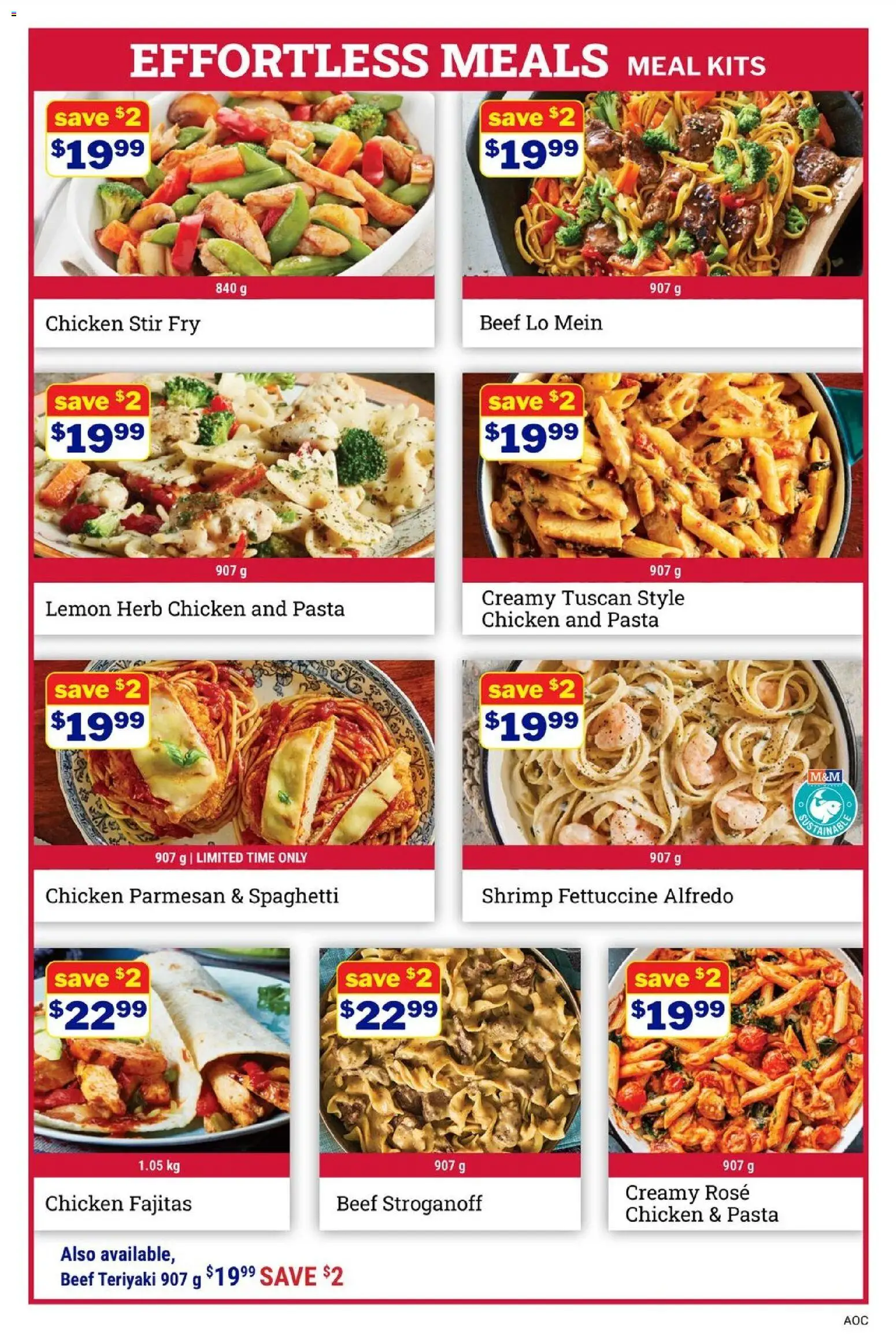 M&M Food Market flyer valid from Aug 20, 2026 | Page: 2 | Products: Pasta, Spaghetti, Shrimp, Chicken