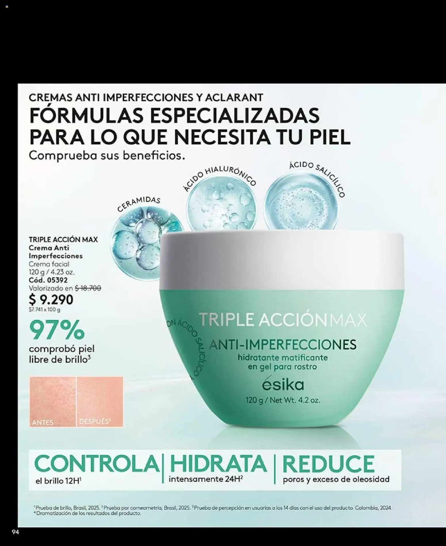 Catálogo Ésika Campaña 13 │ válido desde el 25.07.2026 | Página: 94 | Productos: Brillo, Crema