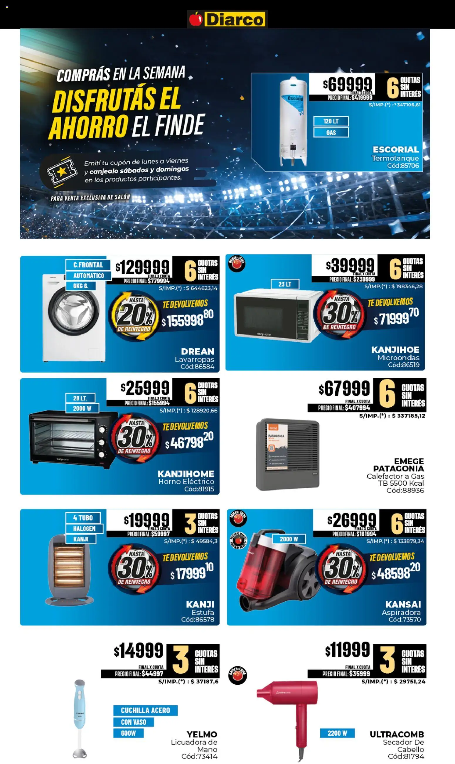 Diarco ofertas │ válido desde el 15.06.2026 | Página: 18 | Productos: Horno, Aspiradora, Calefactor, Horno eléctrico