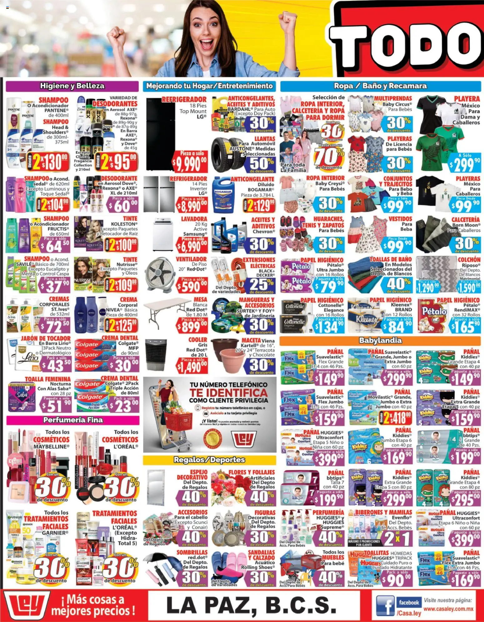 Nuevas ofertas de Casa Ley válidas en toda la República Mexicana desde el 23.05.2026. ¡Encuentra las mejores ofertas en Casa Ley folleto Autoservicio La Paz, BCS! | Página: 3 | Productos: Tenis, Papel higiénico, Barra, Maceta