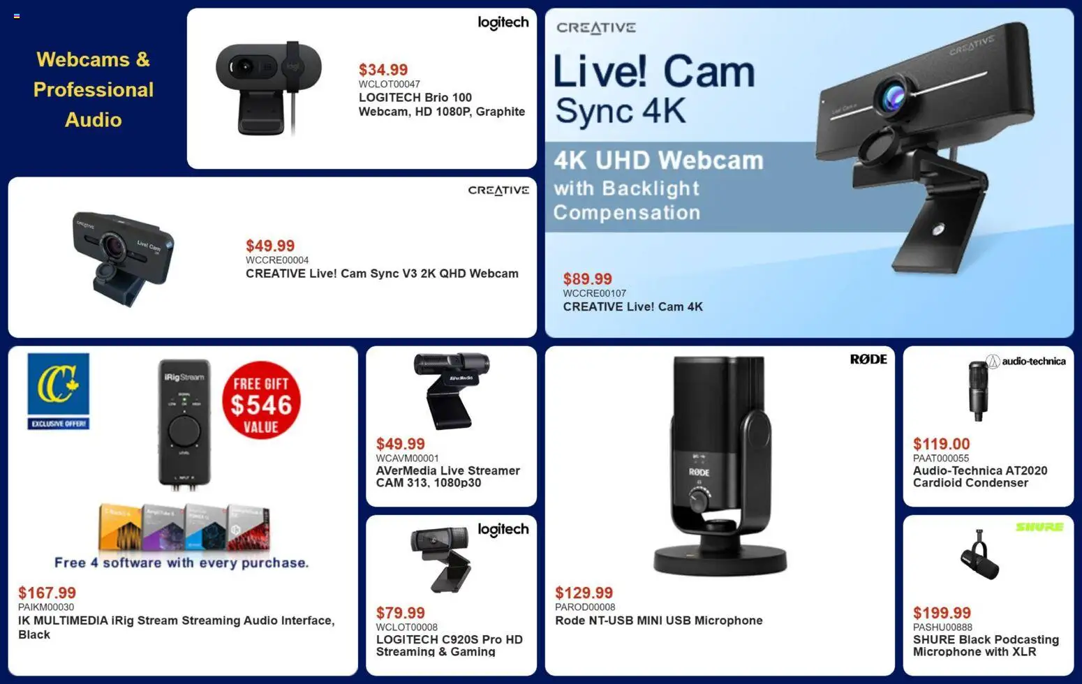 Canada Computers flyer valid from Aug 28, 2026 | Page: 11 | Products: Audio, Microphone