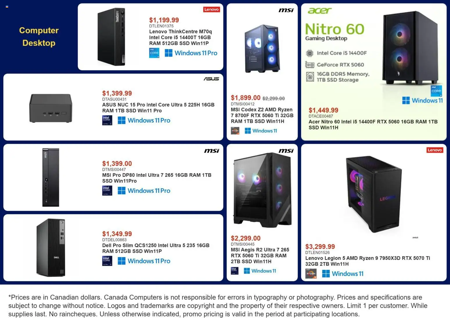 Canada Computers flyer valid from Jul 17, 2026 | Page: 1 | Products: Computer