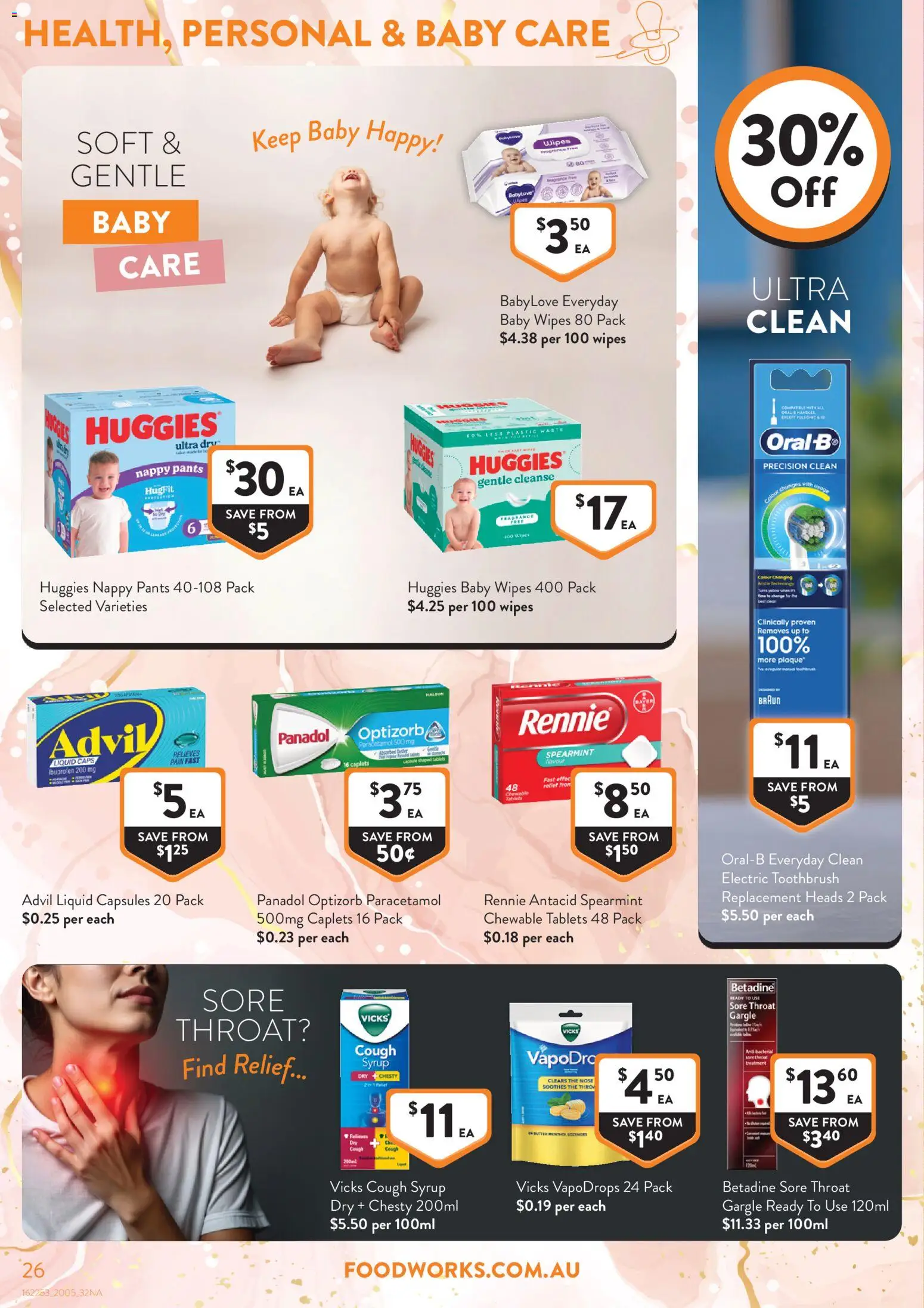 Foodworks catalogue - valid from 20.05.2026 | Page: 26 | Products: Pants, Toothbrush, Treatment, Tablets