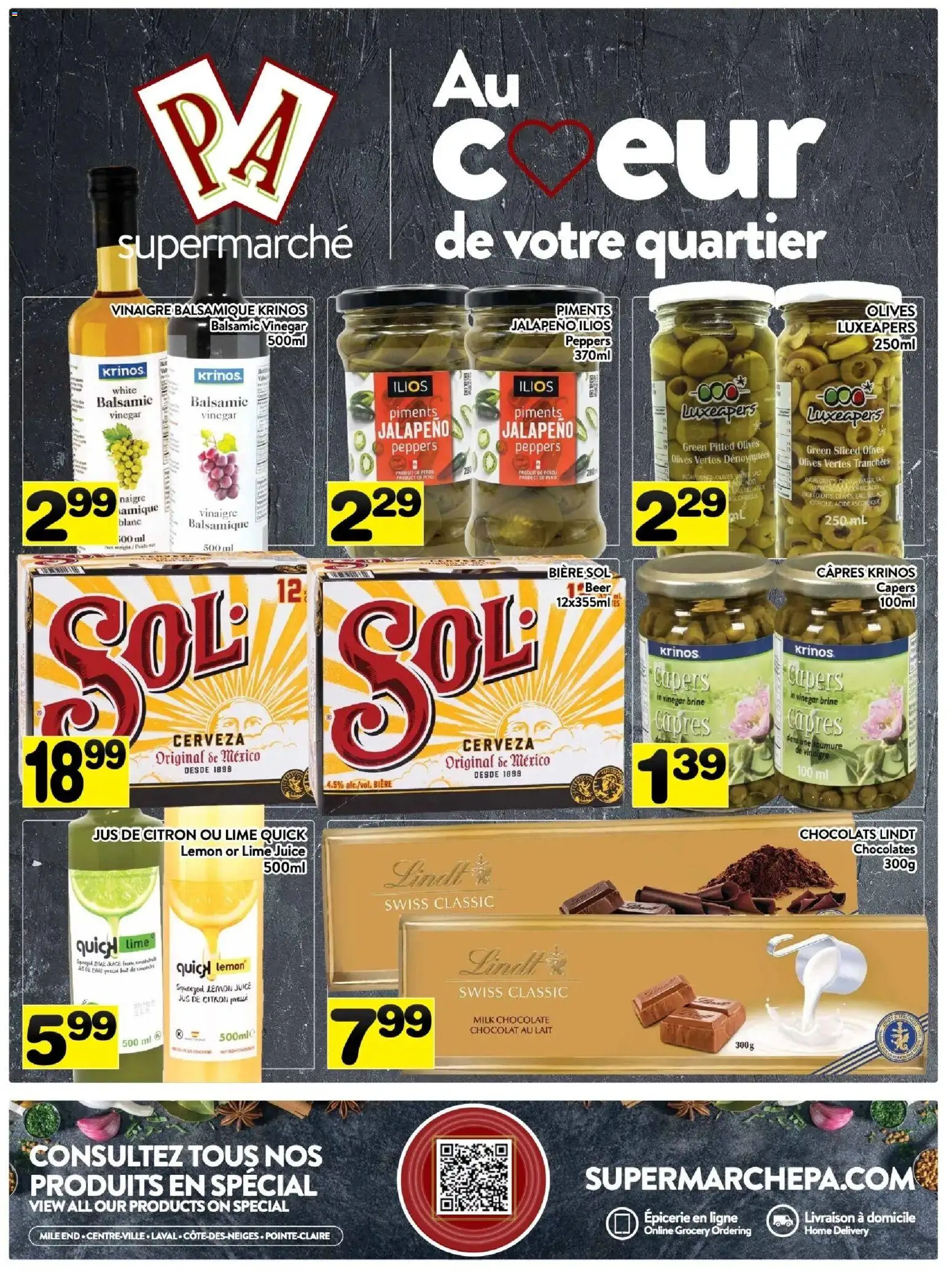 Pa Supermarché flyer valid from Aug 17, 2026 | Page: 7 | Products: Lime, Lime juice, Vinegar, Milk