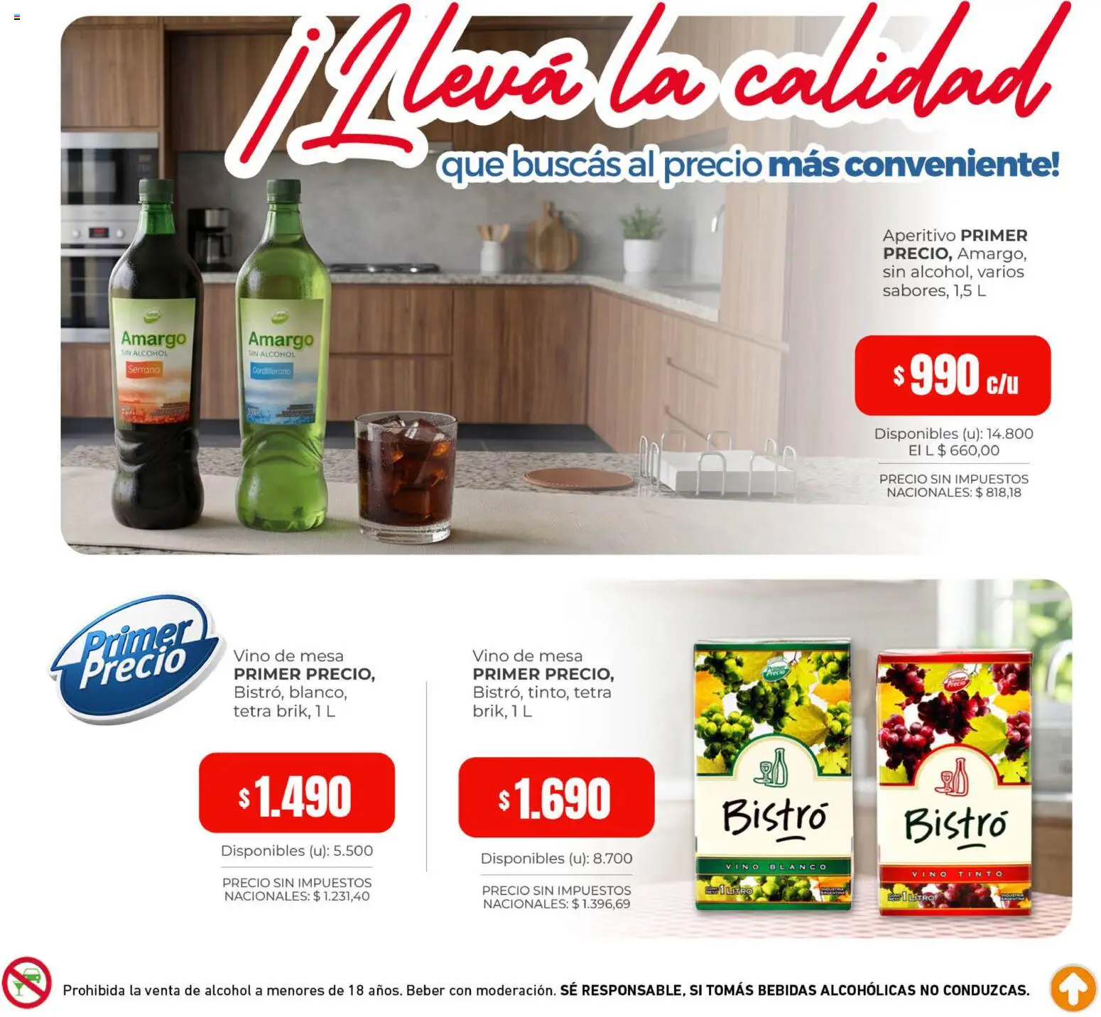 Cooperativa Obrera - Elegí nuestras marcas │ válido desde el 13/08/2026 | Página: 5 | Productos: Vino tinto, Bebidas, Vino blanco, Vino