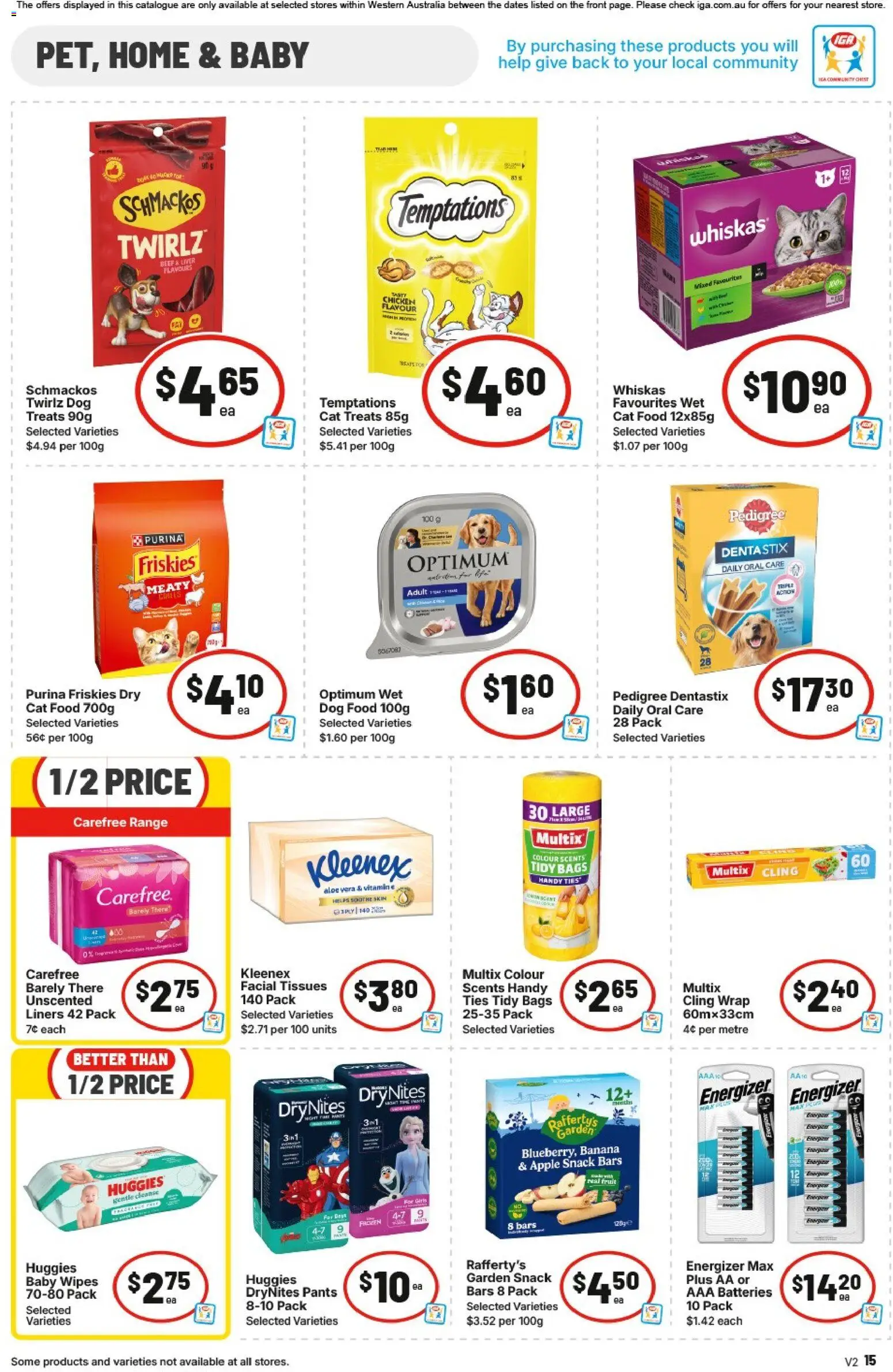 IGA catalogue - valid from 17.06.2026 | Page: 15 | Products: Chicken, Pants, Batteries, Tissues