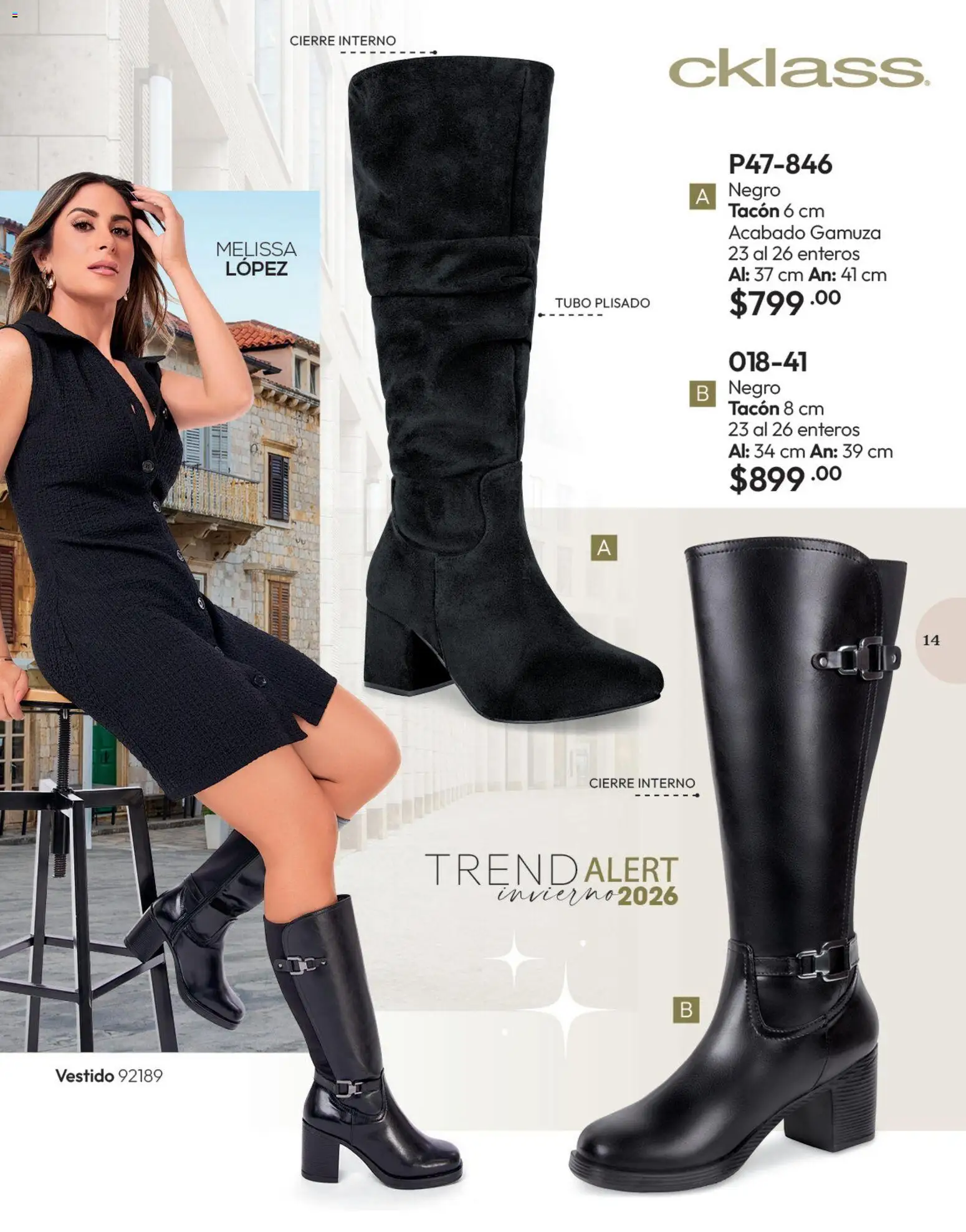 Nuevas ofertas de Cklass válidas en toda la República Mexicana desde el 11/09/2026. ¡Encuentra las mejores ofertas en Cklass catálogo Calzado Invierno! | Página: 15 | Productos: Gamuza, Vestido