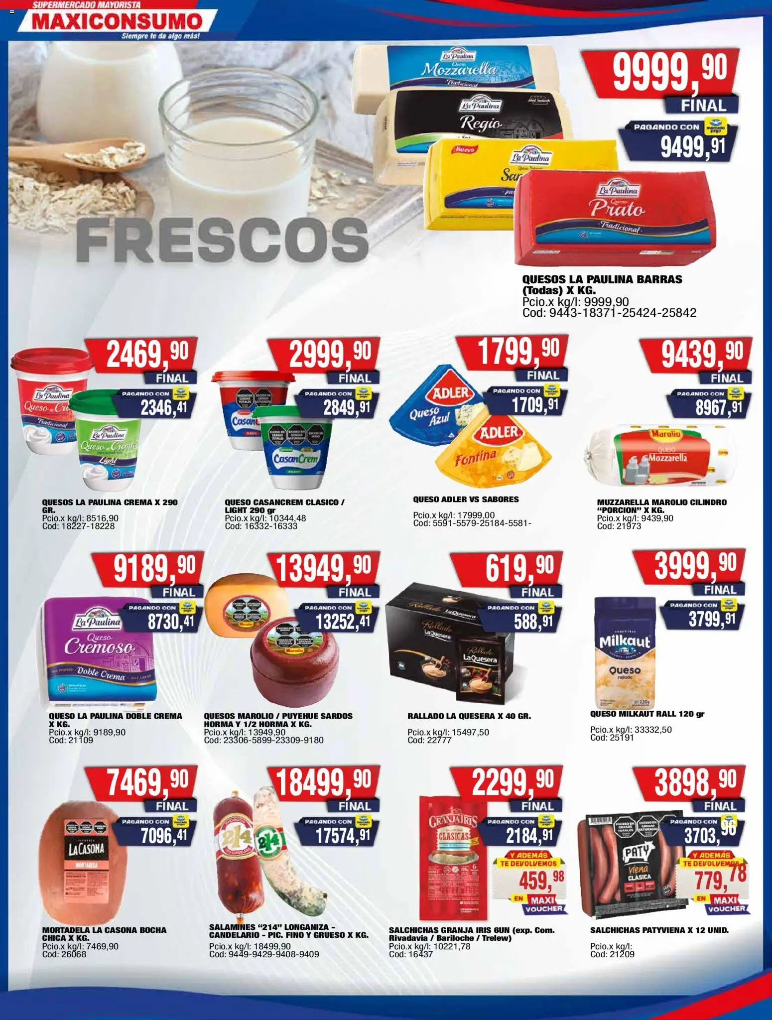 Maxiconsumo ofertas │ válido desde el 25.05.2026 | Página: 14 | Productos: Muzzarella, Queso crema, Té, Crema