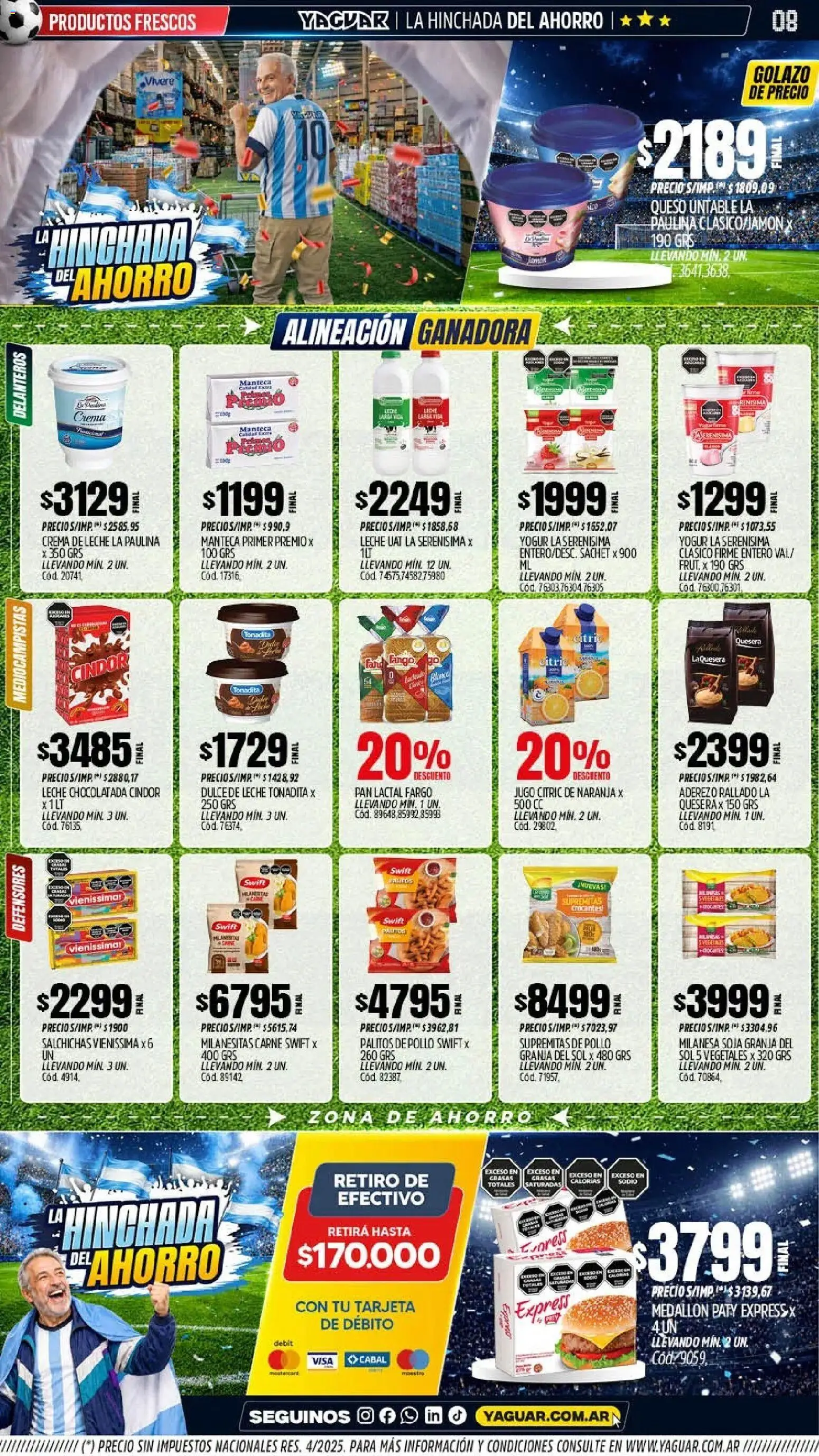 Yaguar - Oferta Semanal Mendoza │ válido desde el 15.06.2026 | Página: 7 | Productos: Aderezo, Crema de leche, Manteca, Queso