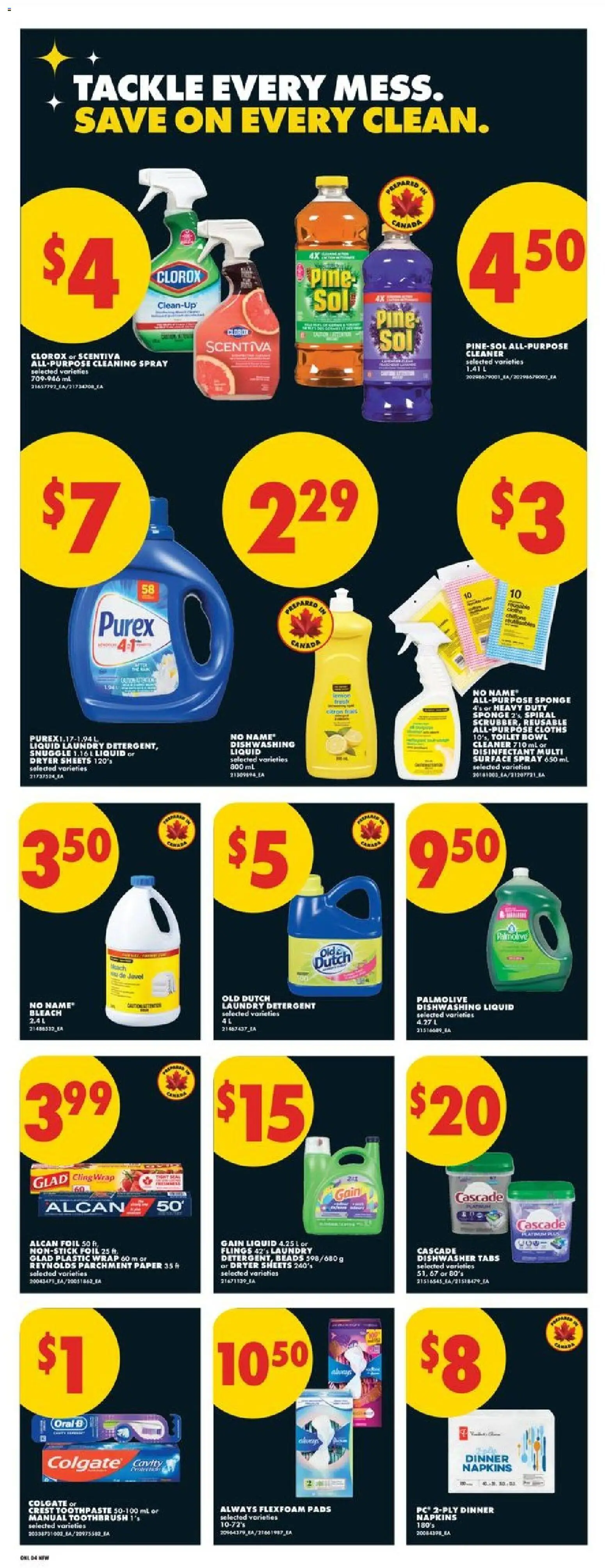 No Frills flyer valid from Sep 3, 2026 | Page: 8 | Products: Toothbrush, Sponge, Detergent, Foil