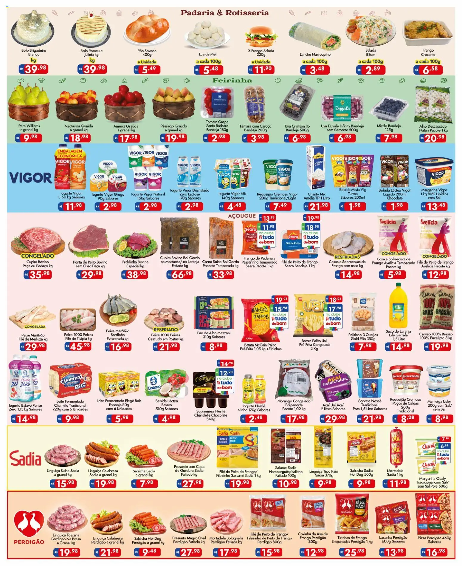 Supermercados Rondon Folheto - válido de 07/08/2026 | Página: 2 | Produtos: Pão, Suco, Suco de laranja, Açaí
