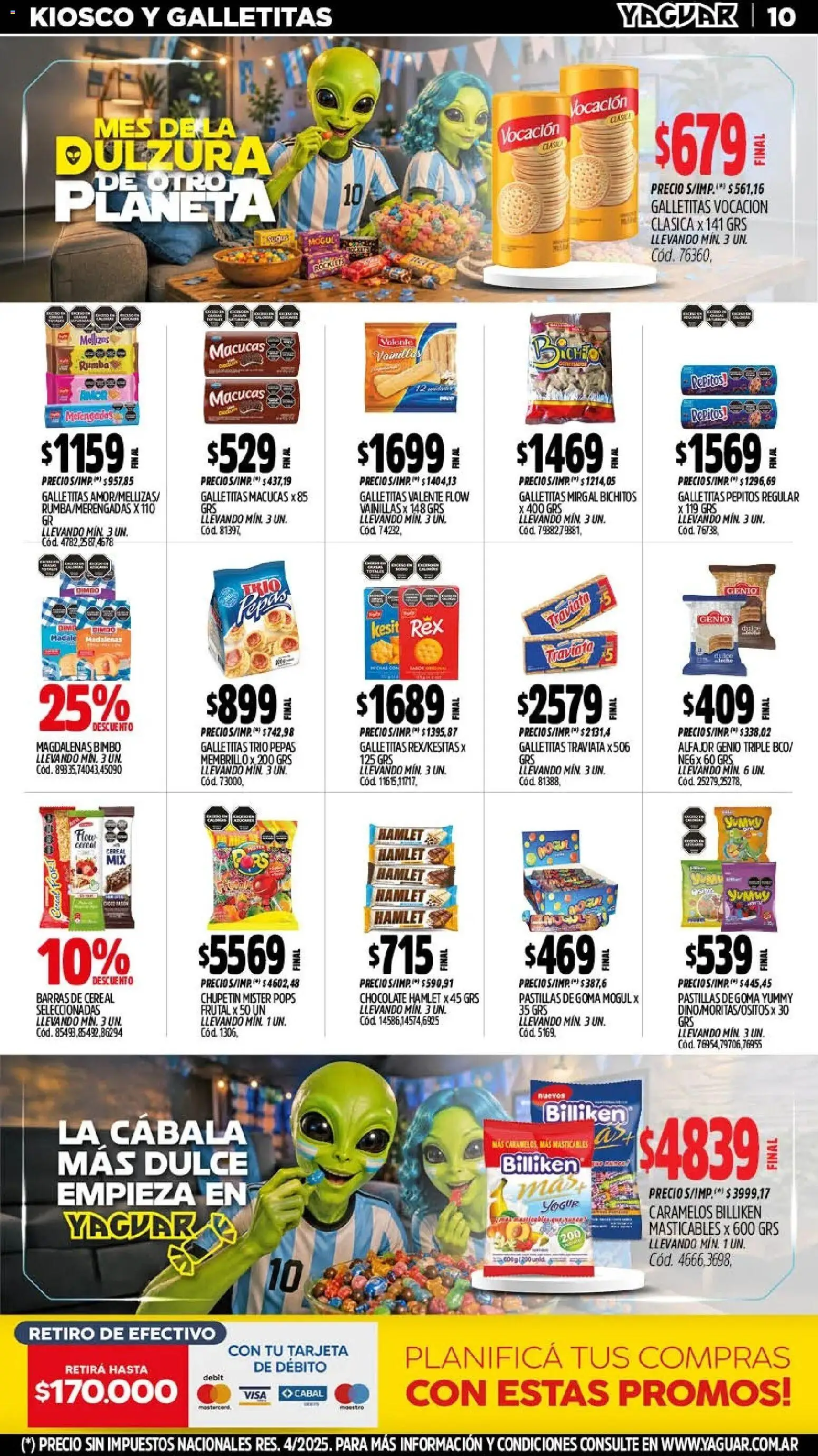 Yaguar - Oferta Semanal Salta │ válido desde el 13/07/2026 | Página: 12 | Productos: Galletitas, Yogur, Chocolate, Alfajor