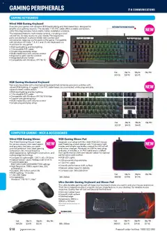 Preview of Jaycar Engineering & Scientific Catalogue 2025/2026  - valid from 09.07.2025 | Page: 518 | Products: Light, Computer, Mouse, Cable