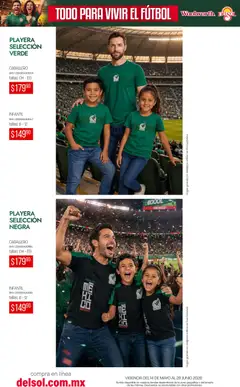 Vista previa de Del Sol y Woolworth catálogo Todo para vivir el fútbol , nuevo folleto de la tienda, válido en México a partir del 14.05.2026 | Página: 28 | Productos: Playera